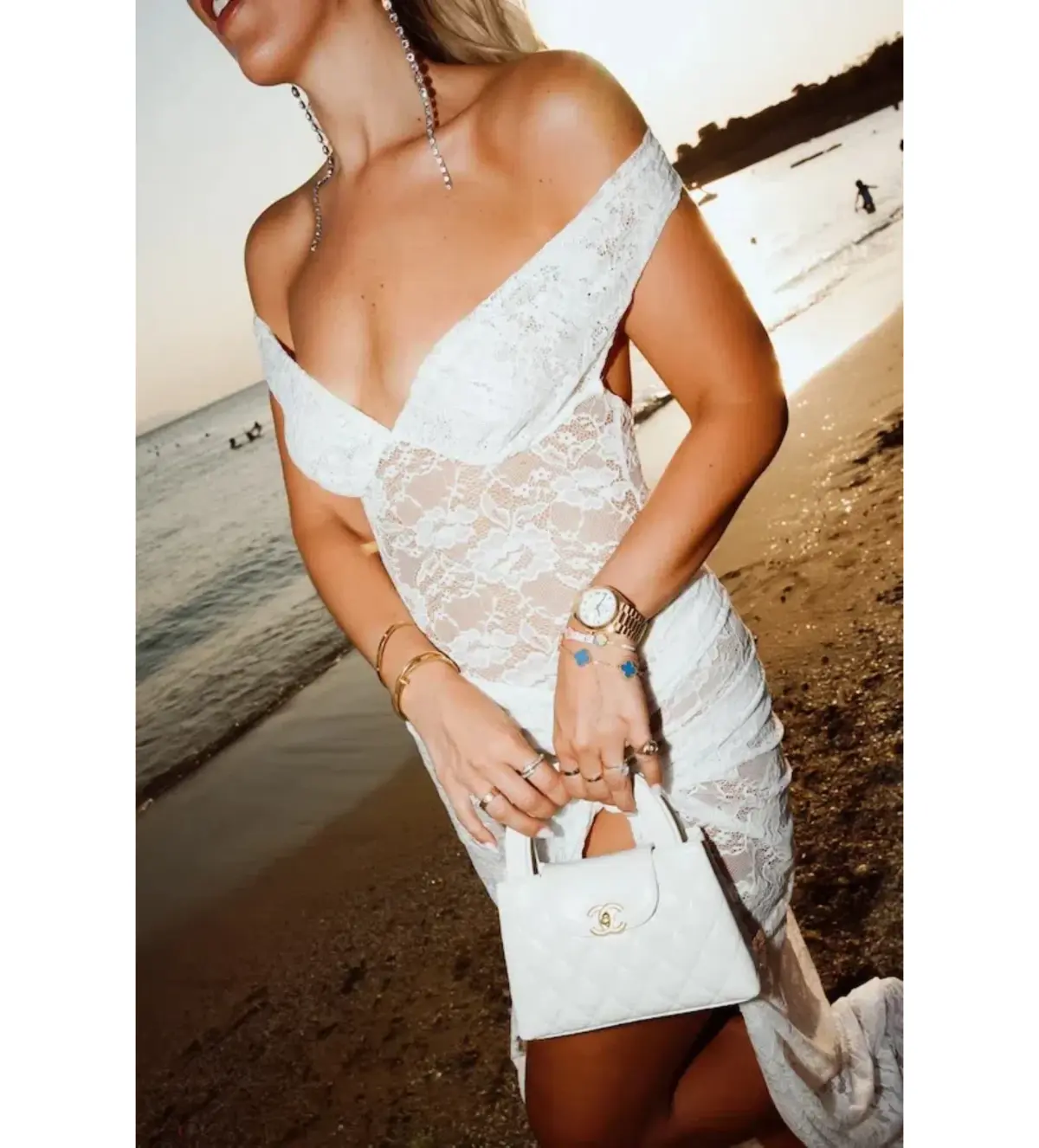 Natalie Rolt Aubrey Dress White Size AU 8 - Image 4