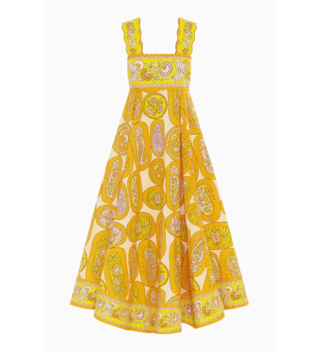 Alemais Diana Summer Dress Yellow Floral Size AU 8 for rent on The Volte - main image