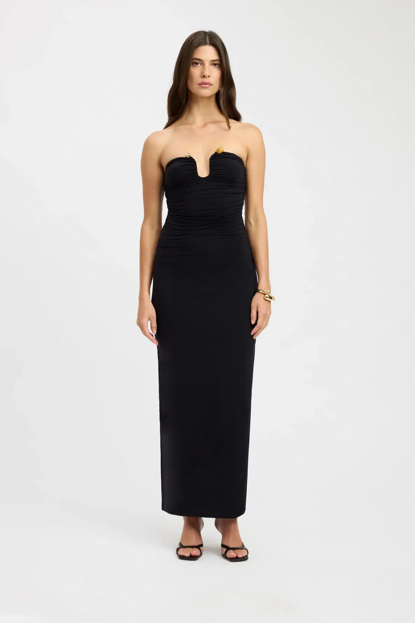 Kookai Tayla Trim Maxi Dress Black Size 10 - Image 1