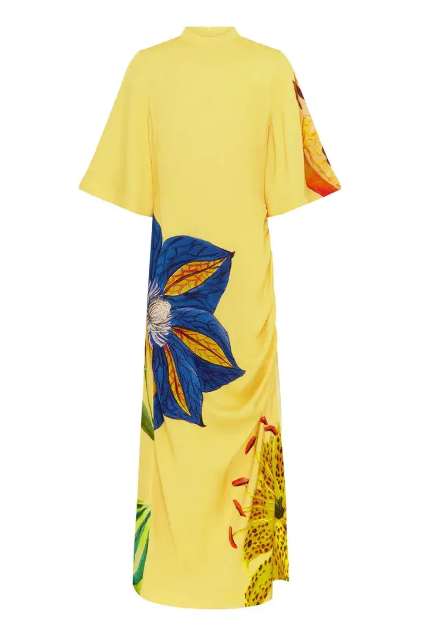 Alémais Dahlia Midi Dress Yellow Size 14 - Image 5