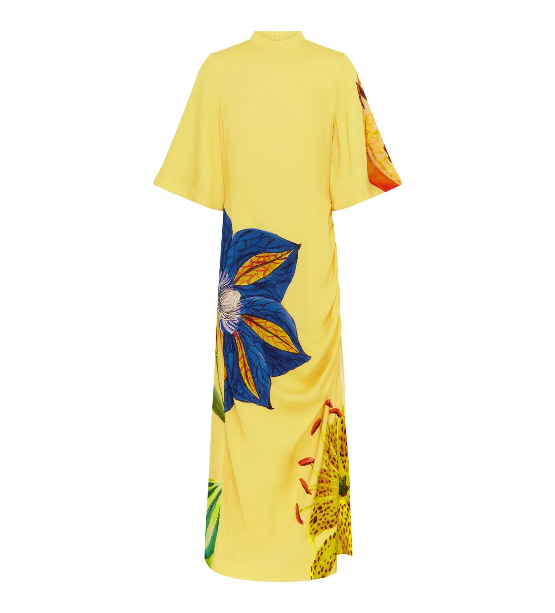 Alémais Dahlia Midi Dress Yellow/Floral Size 16 - Image 4
