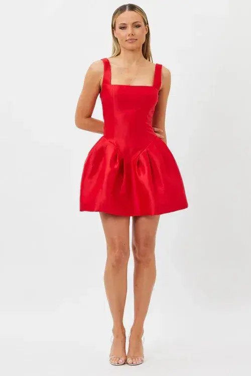 Bianca & Bridgett Alba Mini Dress Red Size AU 6 - Image 2