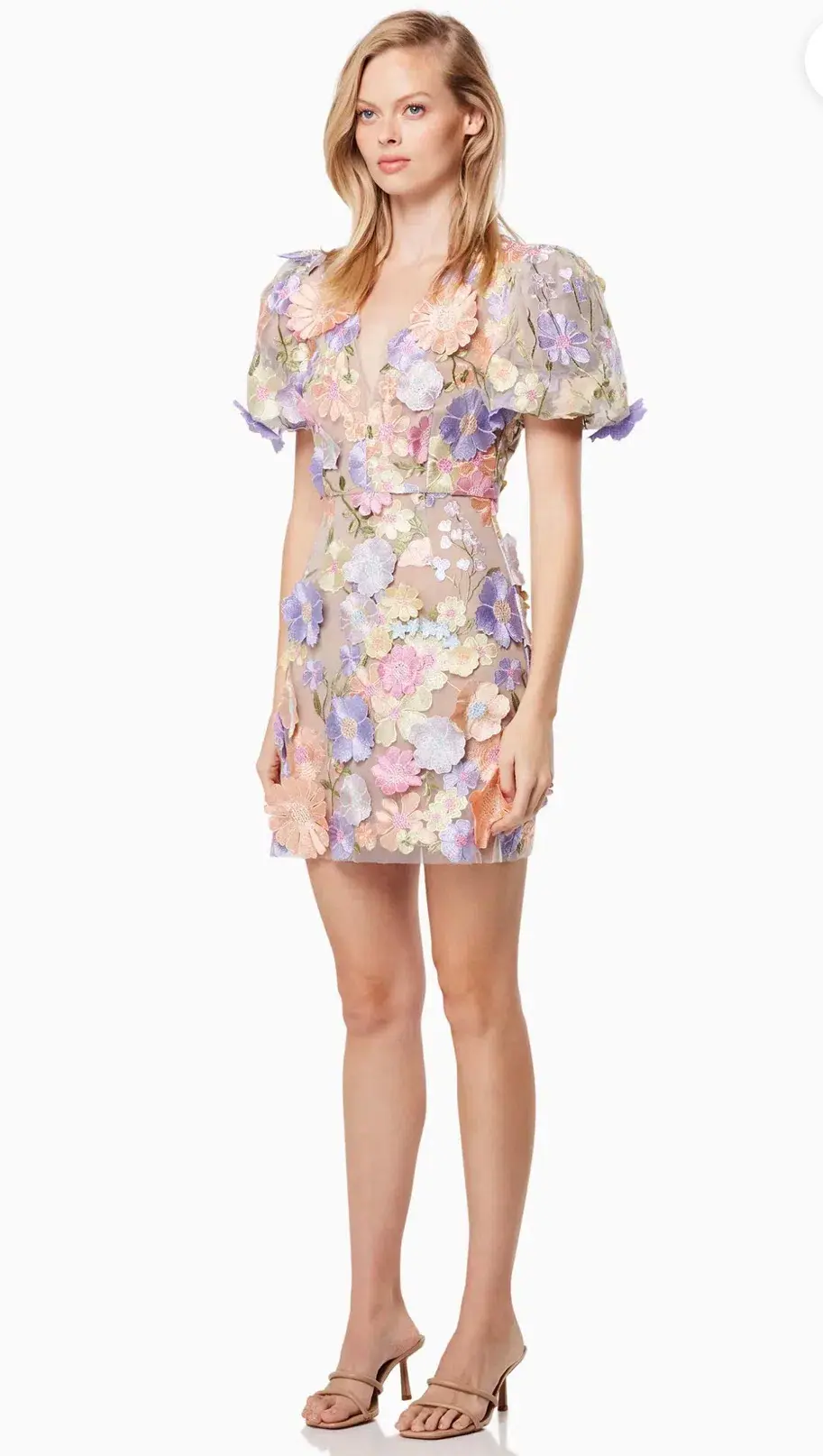 Elliatt Anthea 3D Lace Mini Dress Purple Size 8 - Image 5