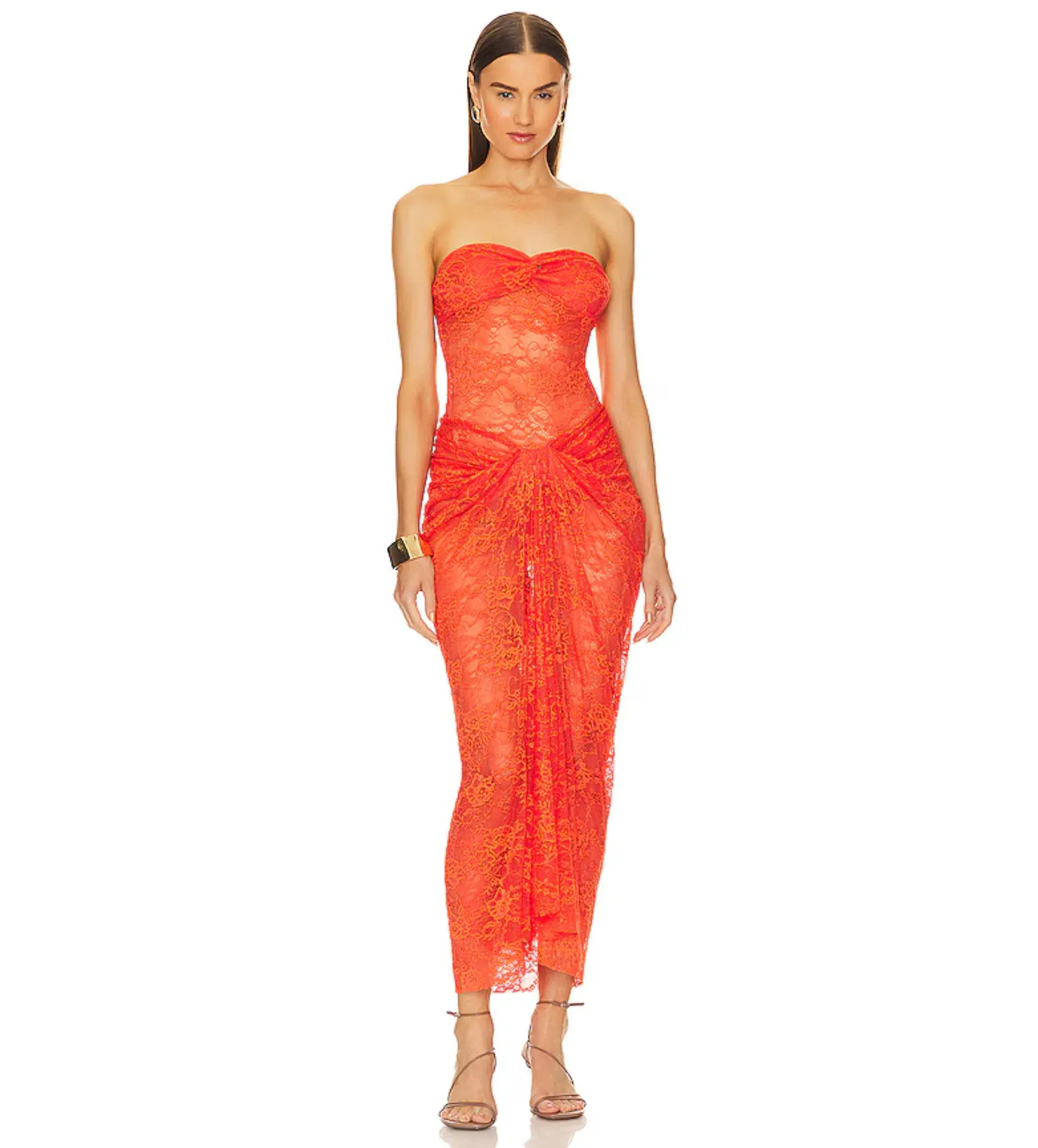 Natalie Rolt Naomi Dress Tangerine Size 1 / AU 8 - Image 1