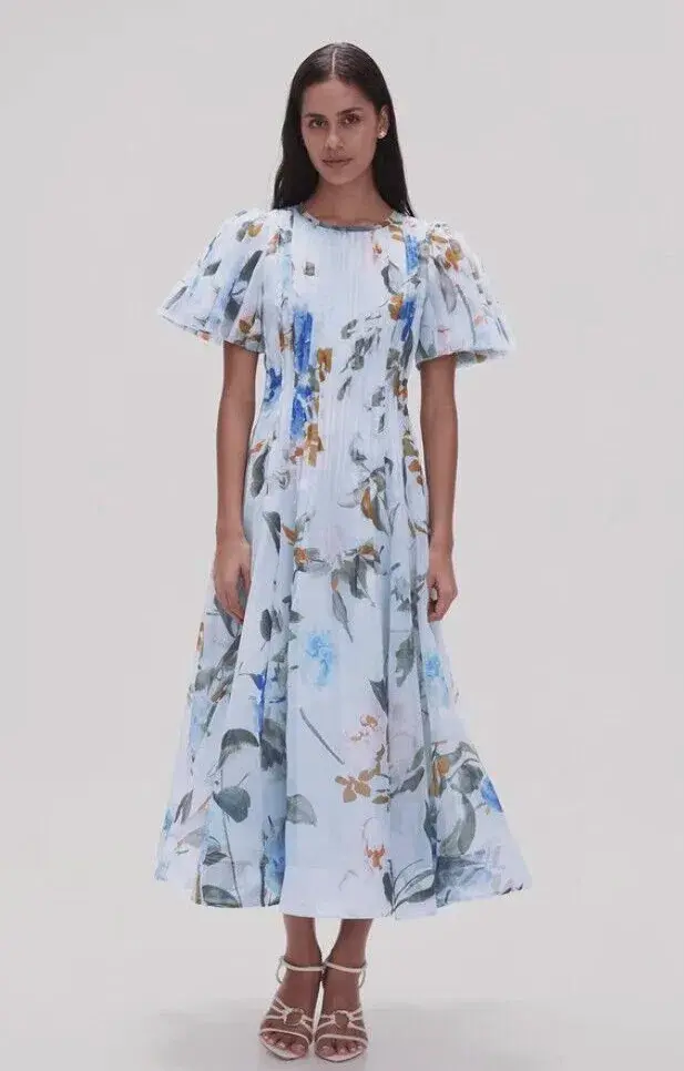 AJE Nova Pleated Midi Dress - Image 1