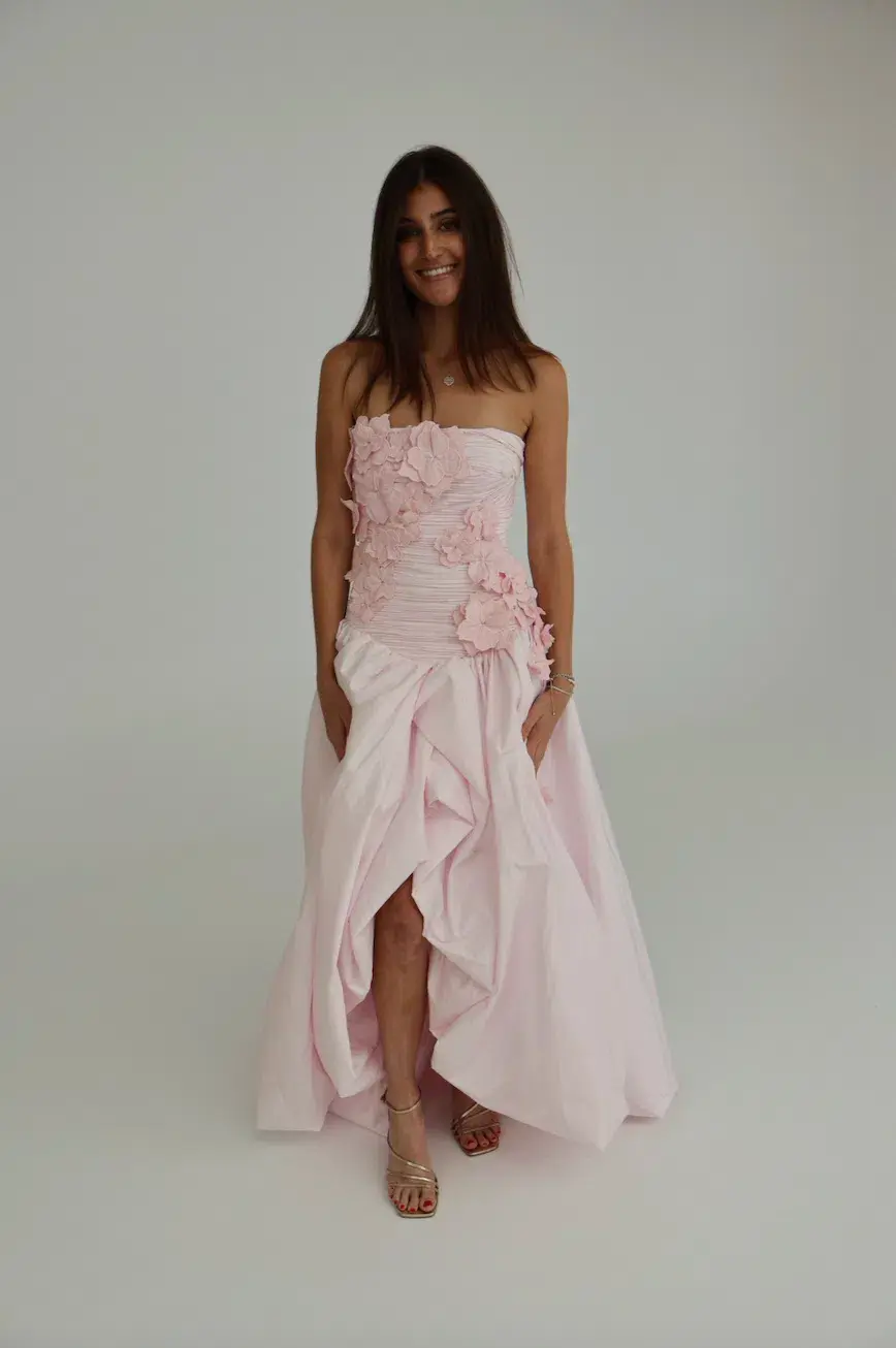 Splendour Flower Gown Pastel Pink Size 10 - Image 1