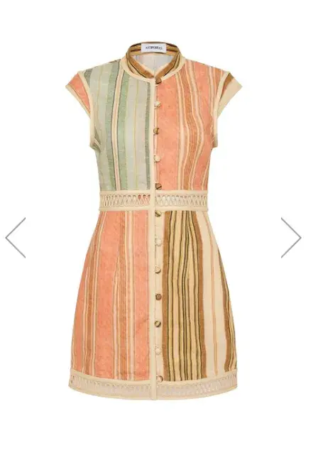 Antipodean Laude Panelled Mini Dress Multi Size 8 - Image 2