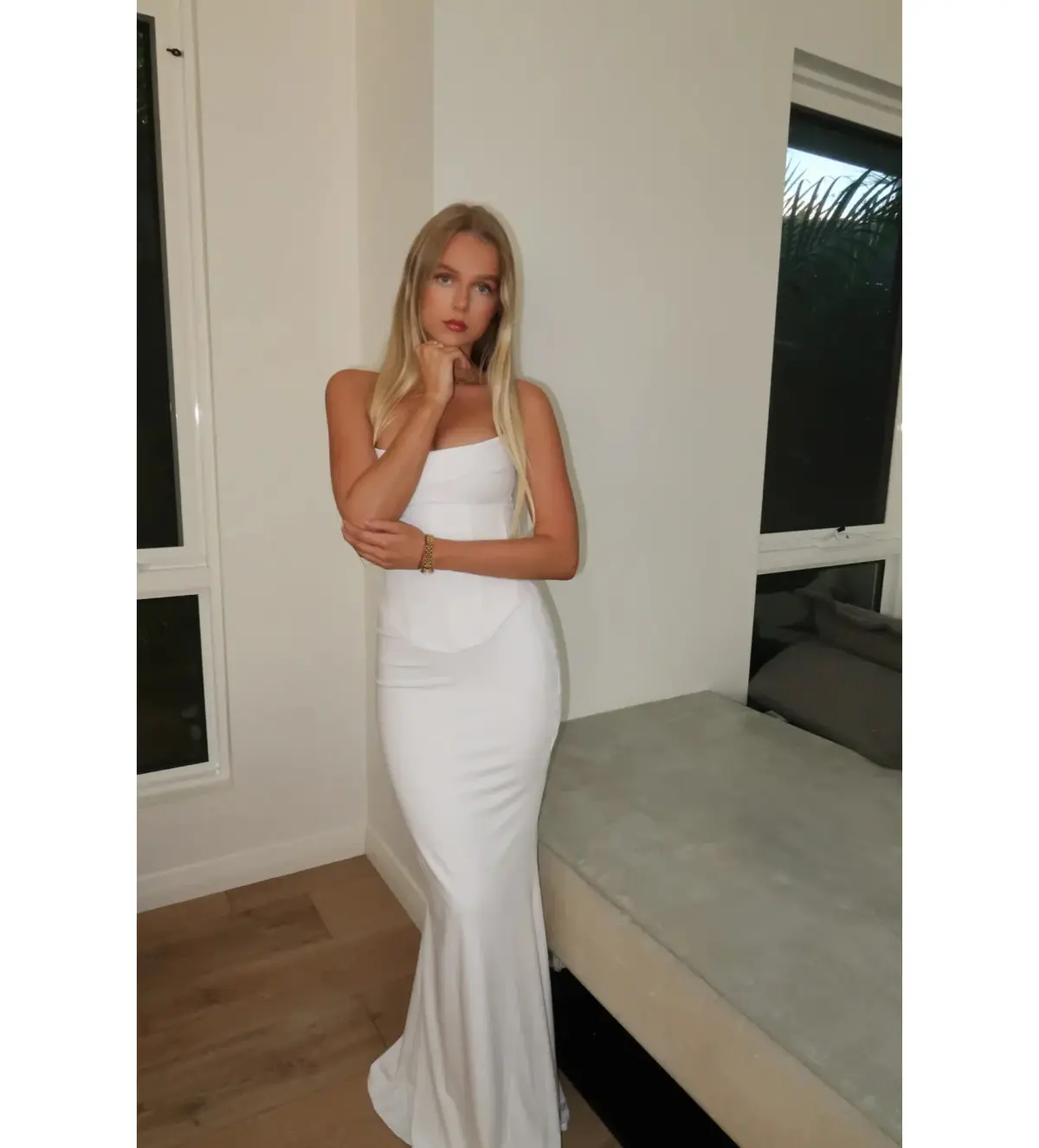 HNTR the label Louie Gown Blanc White Size XS / AU 6 - Image 3