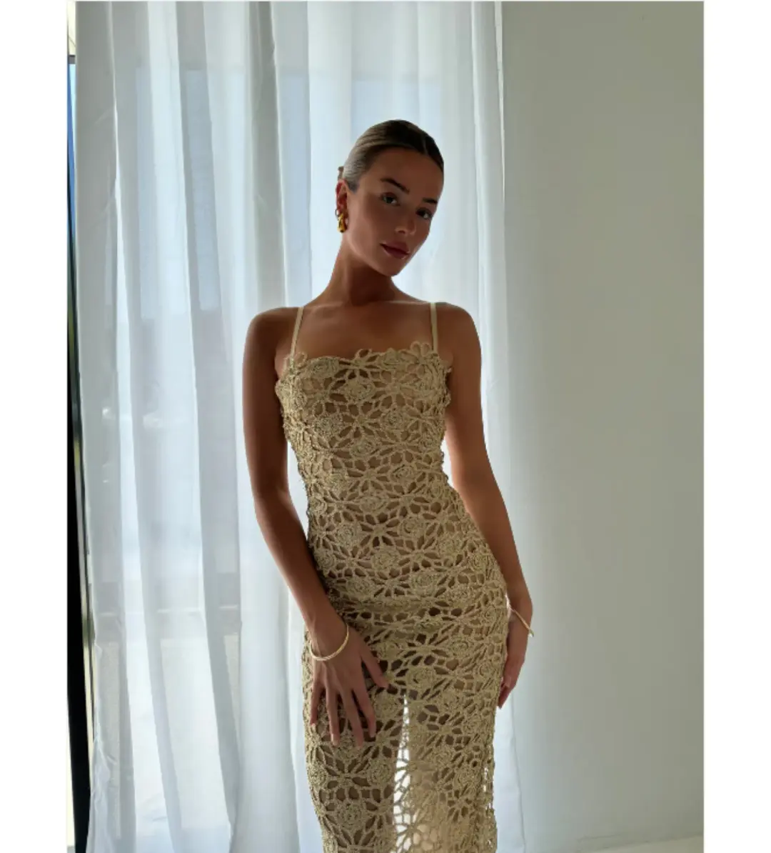 Arcina Ori Kendra Dress Gold Size XS / AU 6  for rent on The Volte - main image