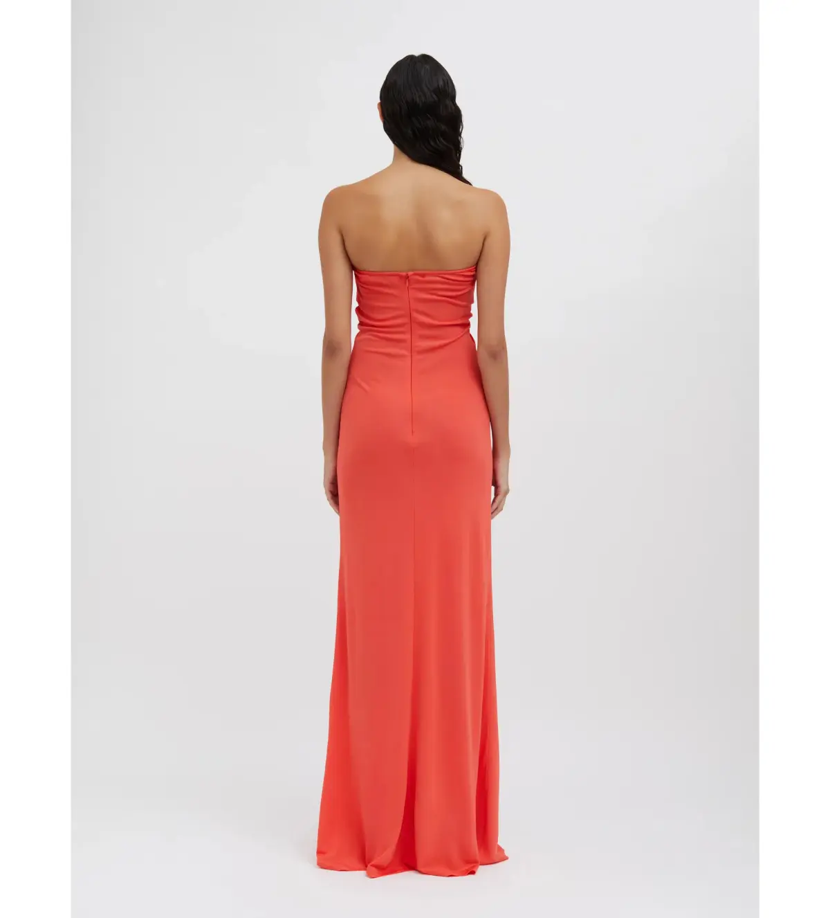 Christopher Esber Arced Palm Strapless Dress Grapefruit Size XS / AU 6 - Image 3