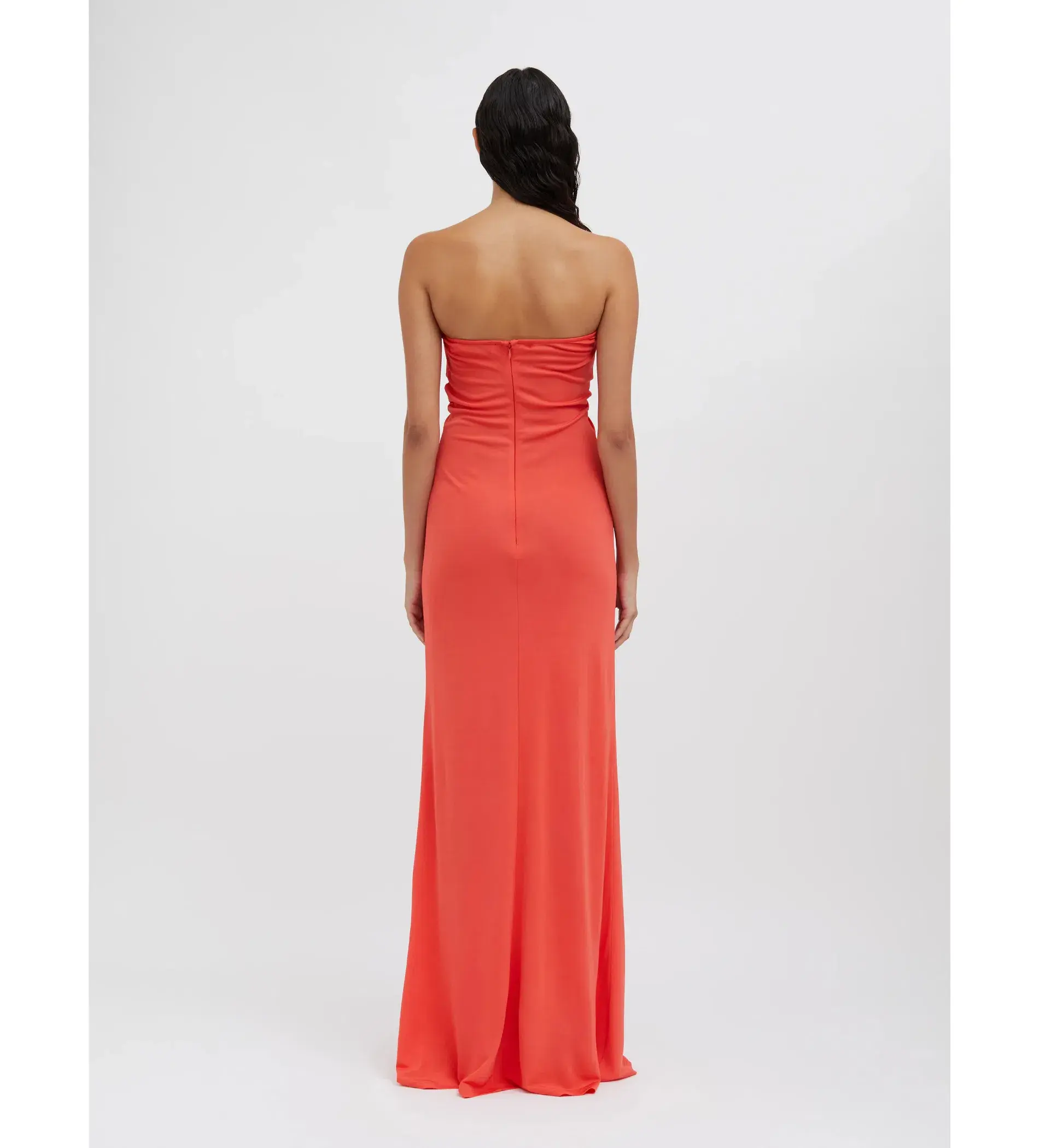 Christopher Esber Arced Palm Strapless Dress Grapefruit Size XS / AU 6 - Image 3