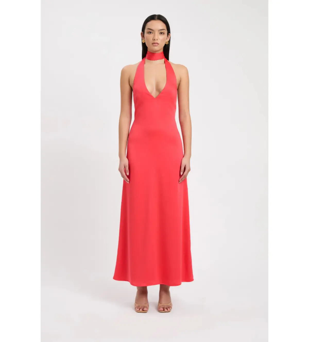 Kookai Milan Maxi Dress Red/Coral Size 38 / AU 10 - Image 1