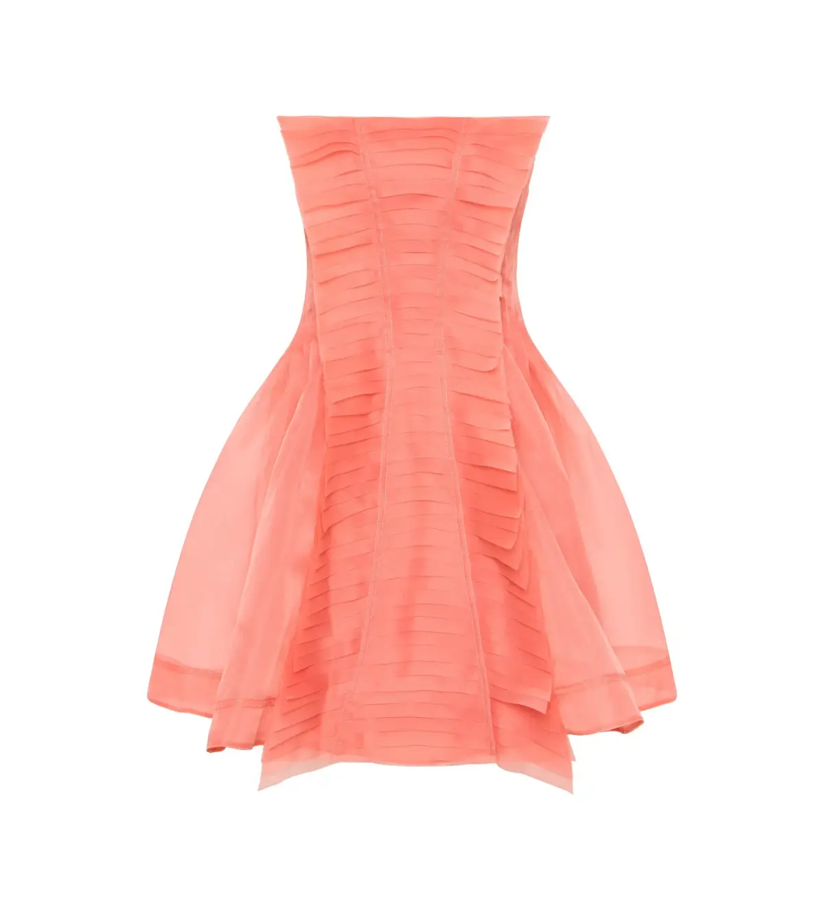 Aje Astrid Strapless Mini Dress Washed Coral Size AU 12 - Image 6