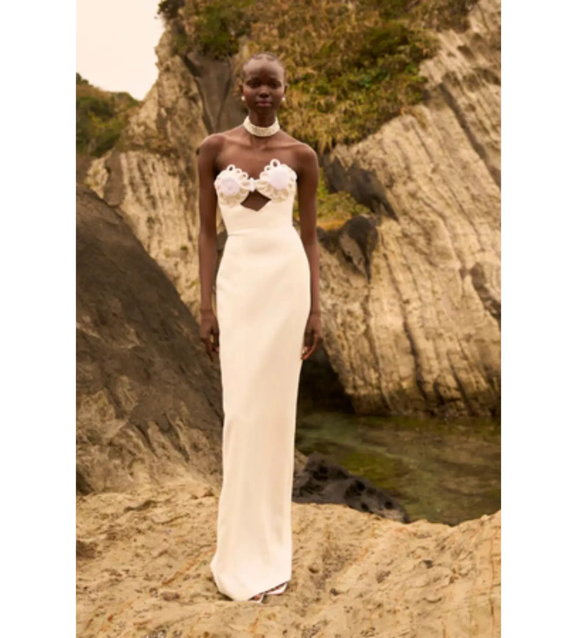 Sau Lee Evelyn Strapless Dress in White Size 2 / AU 6  - Image 1