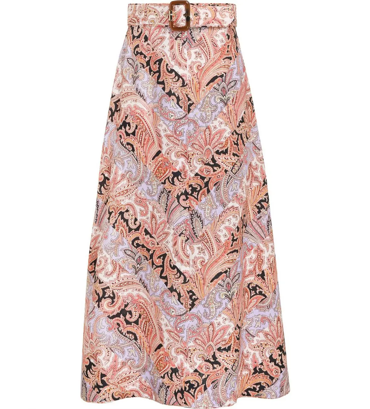 Zimmermann Botanica Chevron Midi Skirt in Chevron Paisley Size 1 AU 10 - Image 4
