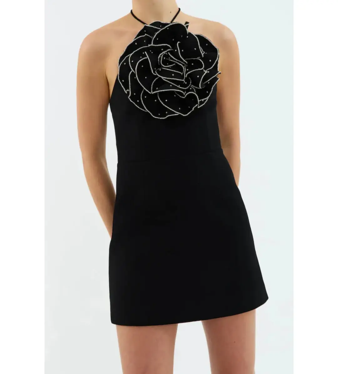 Rebecca Vallance Eliana Mini Dress Black Size AU 8 for rent on The Volte - main image