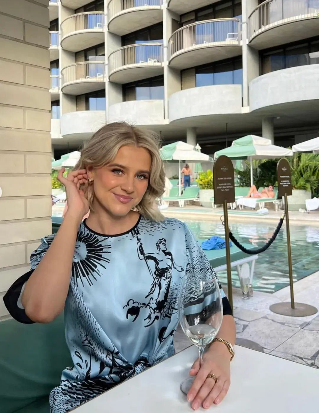 Sir the Label Dreamwood Mini Dress in Brise Soleil Size AU 8 for rent on The Volte - main image