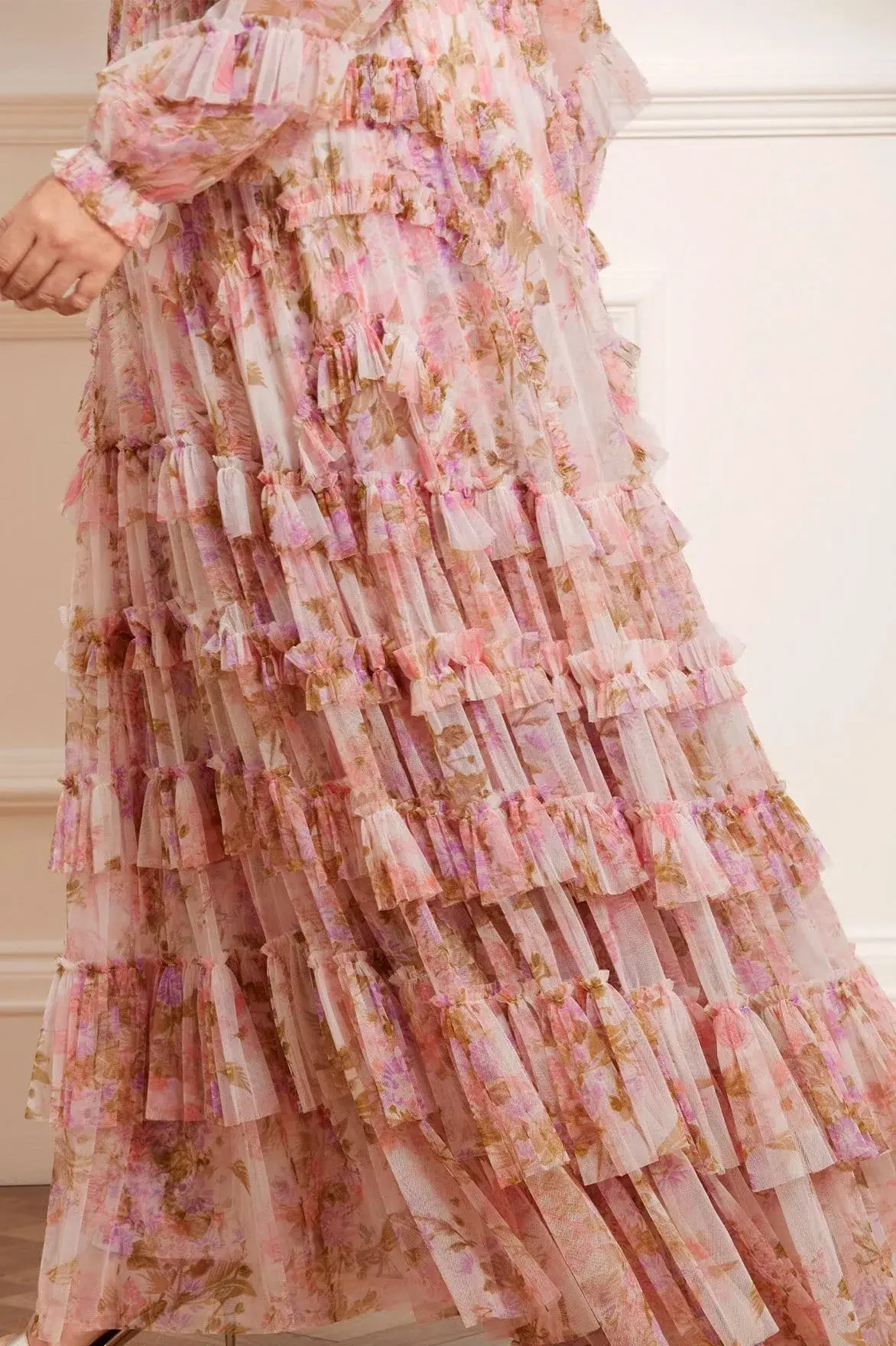 Needle and Thread Darling Meadow Ruffle Gown in Pink / Multi Size 20  - Image 6