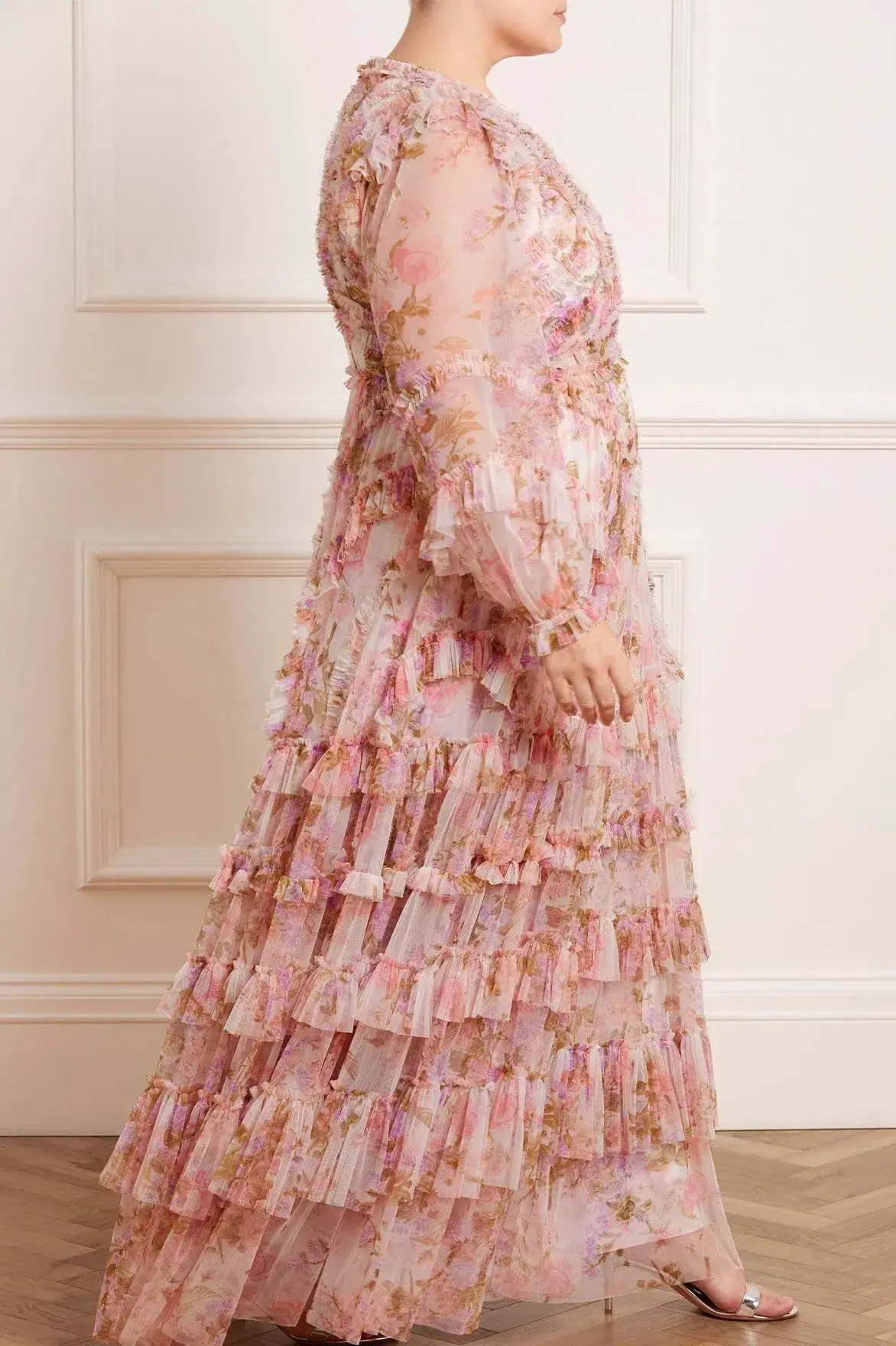 Needle and Thread Darling Meadow Ruffle Gown in Pink / Multi Size 20  - Image 5