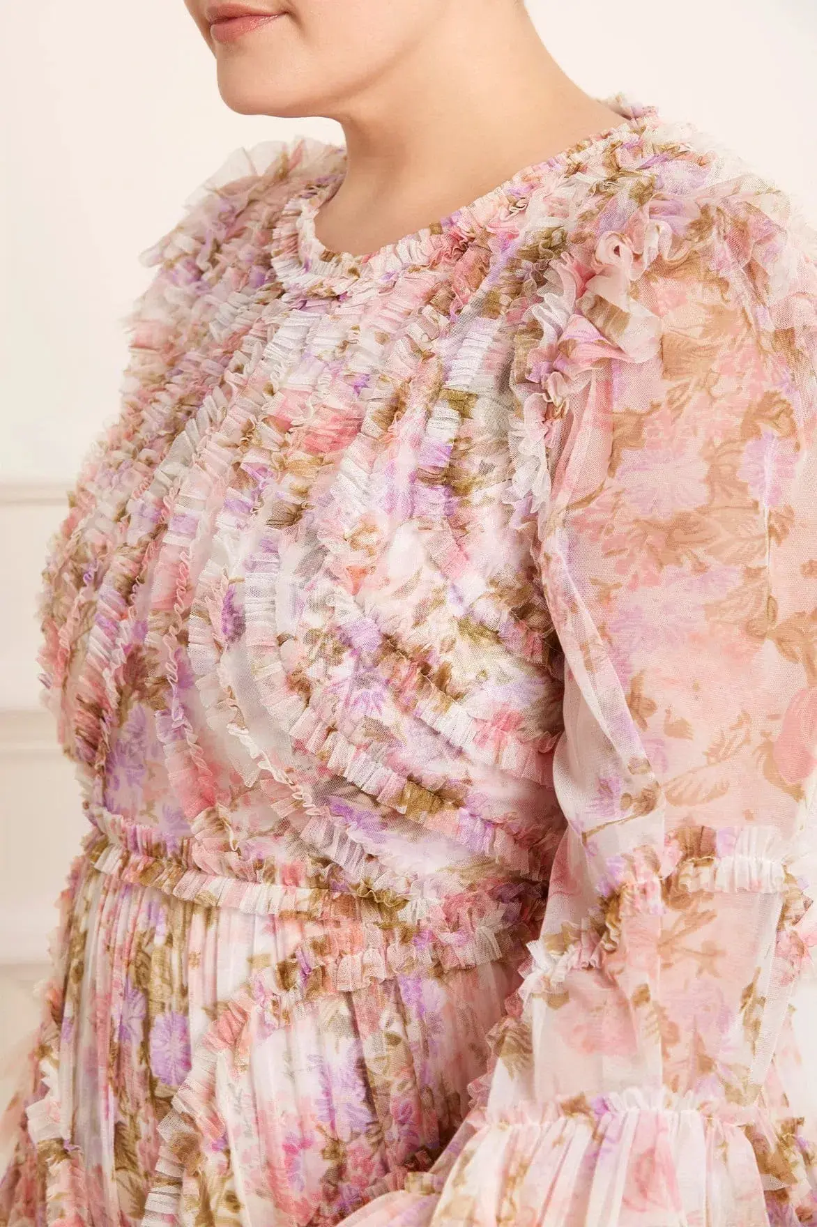 Needle and Thread Darling Meadow Ruffle Gown in Pink / Multi Size 20  - Image 4