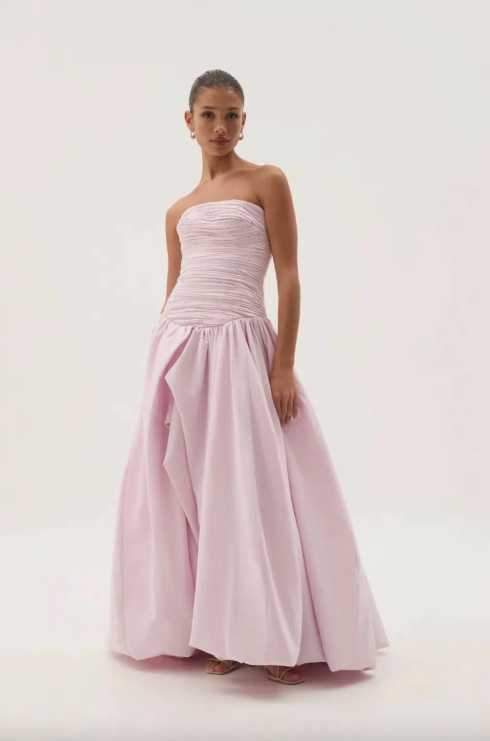Aje Violette Bubble Hem Maxi Dress Pastel Pink Size 10 - Image 2