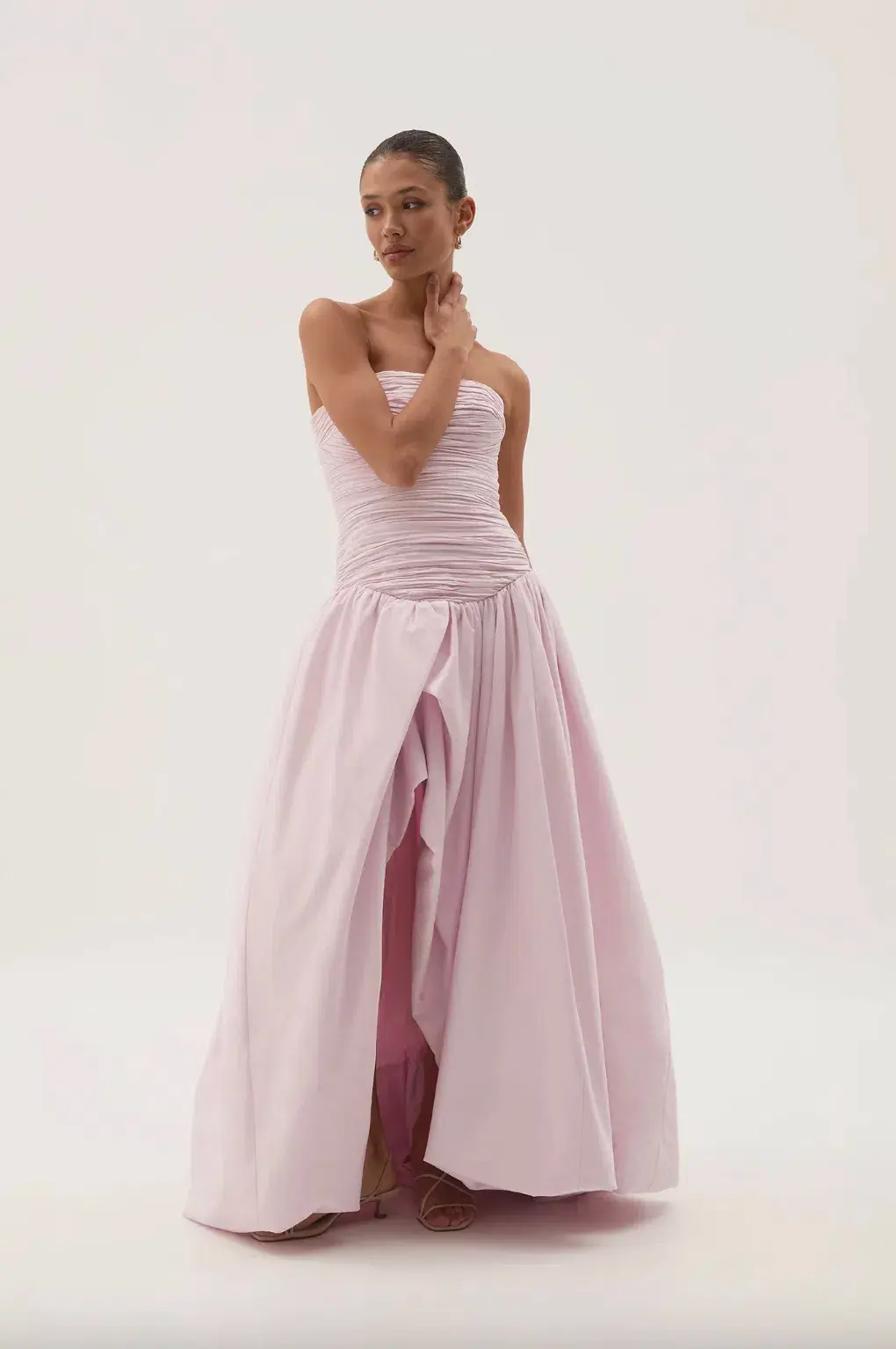 Aje Violette Bubble Hem Maxi Dress Pastel Pink Size 10 - Image 1