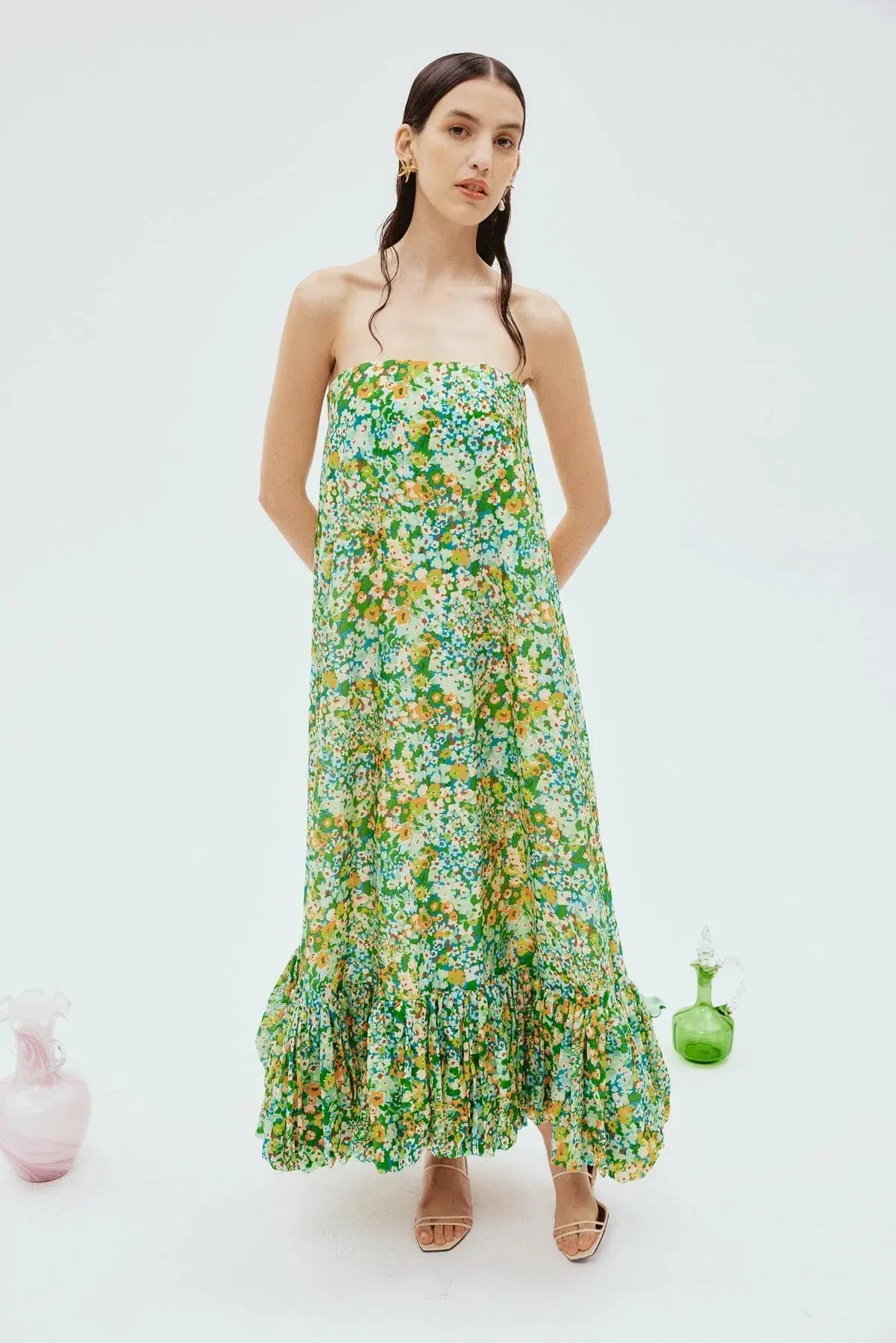 Alemais Francis Bubble Midi Dress Floral Size 8 - Image 1