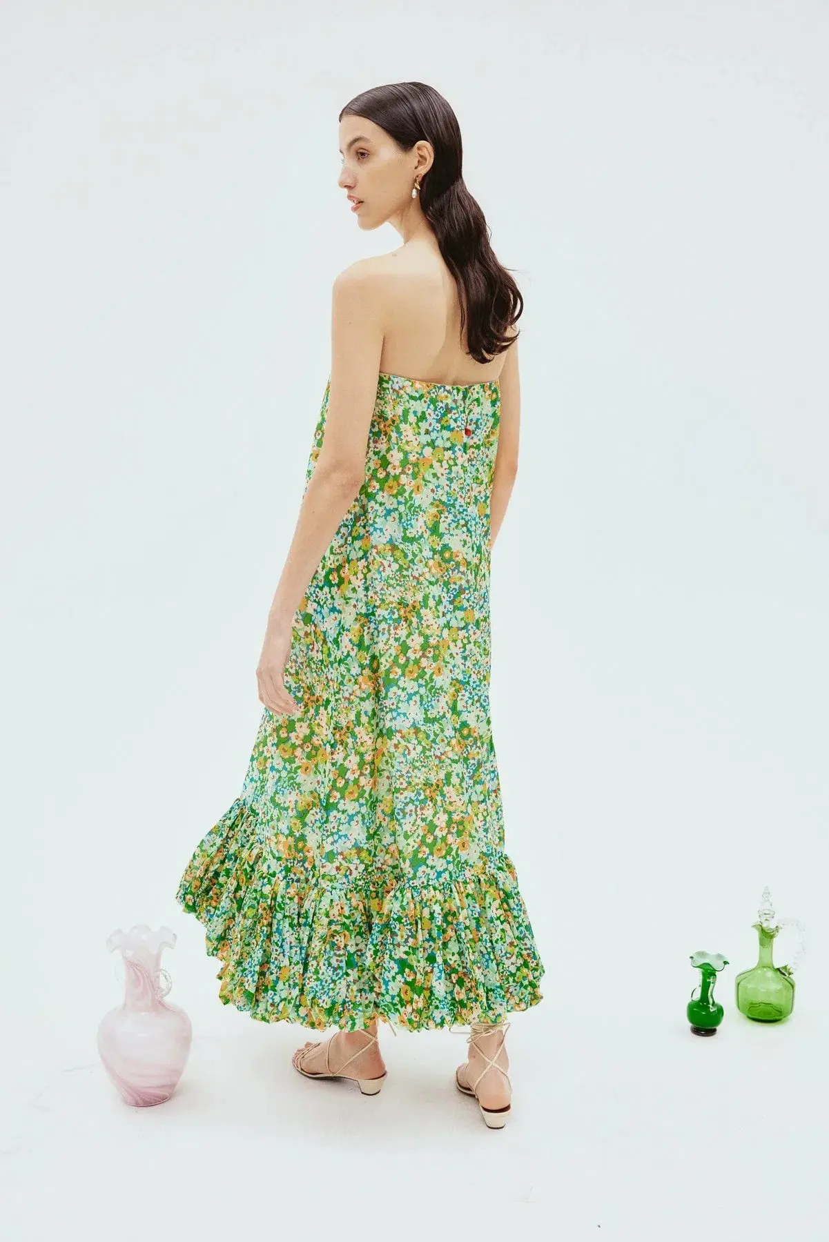 Alemais Francis Bubble Midi Dress Floral Size 8 - Image 3