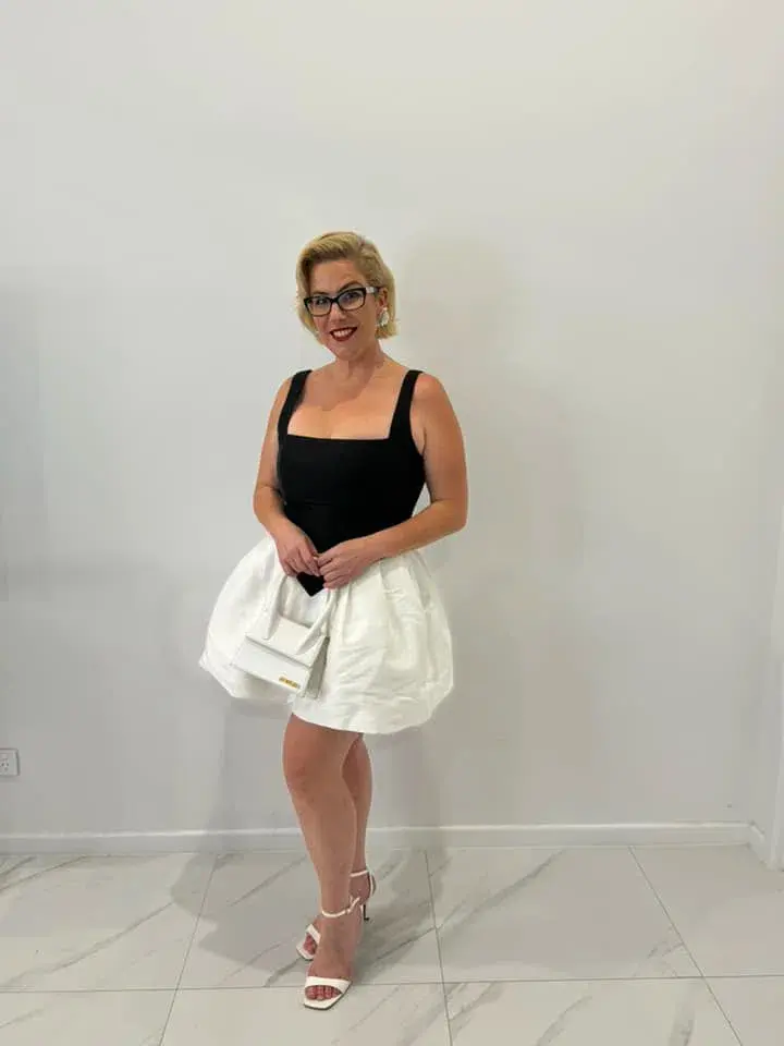 Bianca & Bridgett Alba Mini Dress Black & White Size XL / 14 AU 14 - Image 1