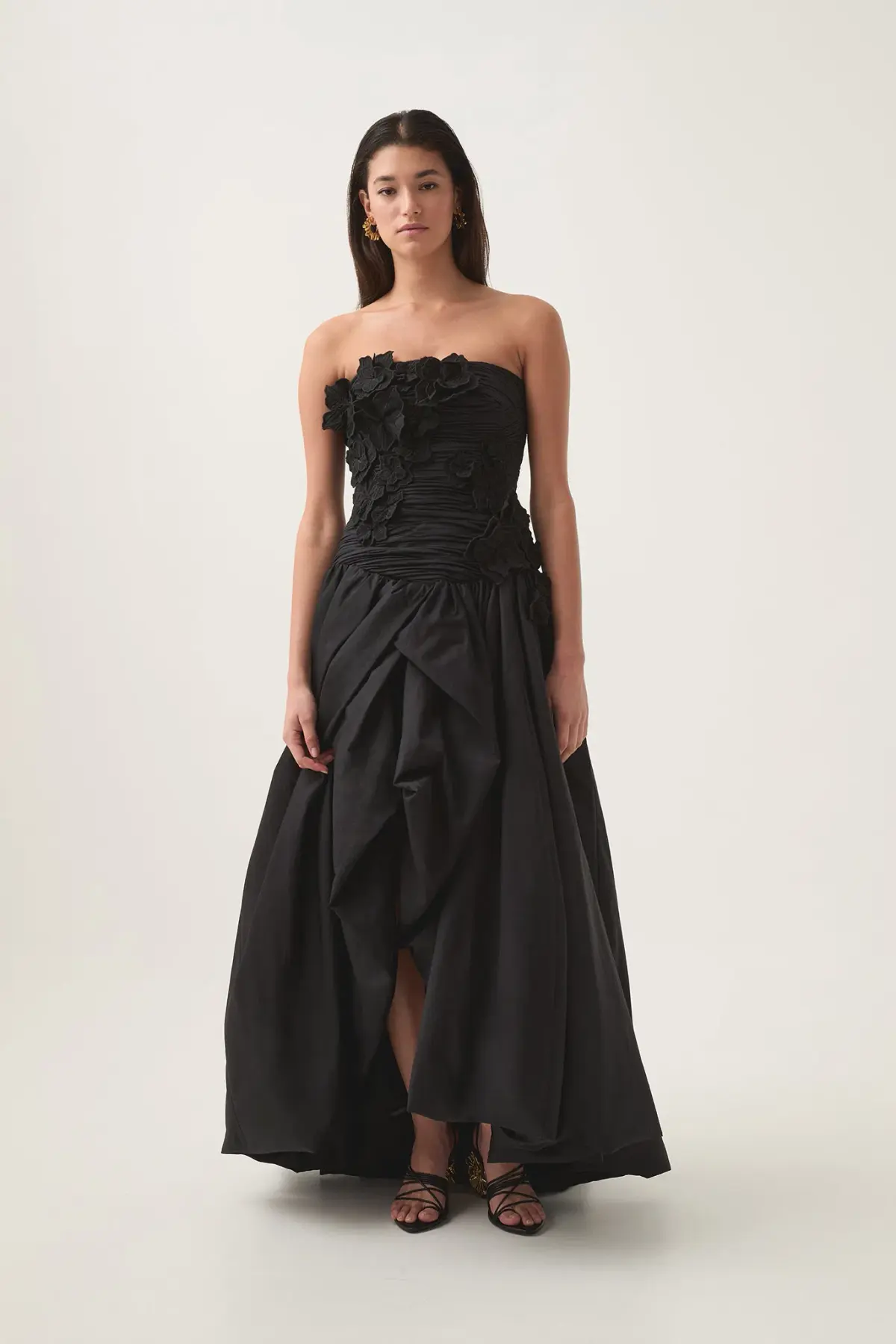 Aje Splendour Flower Gown in Black Size 10 - Image 4