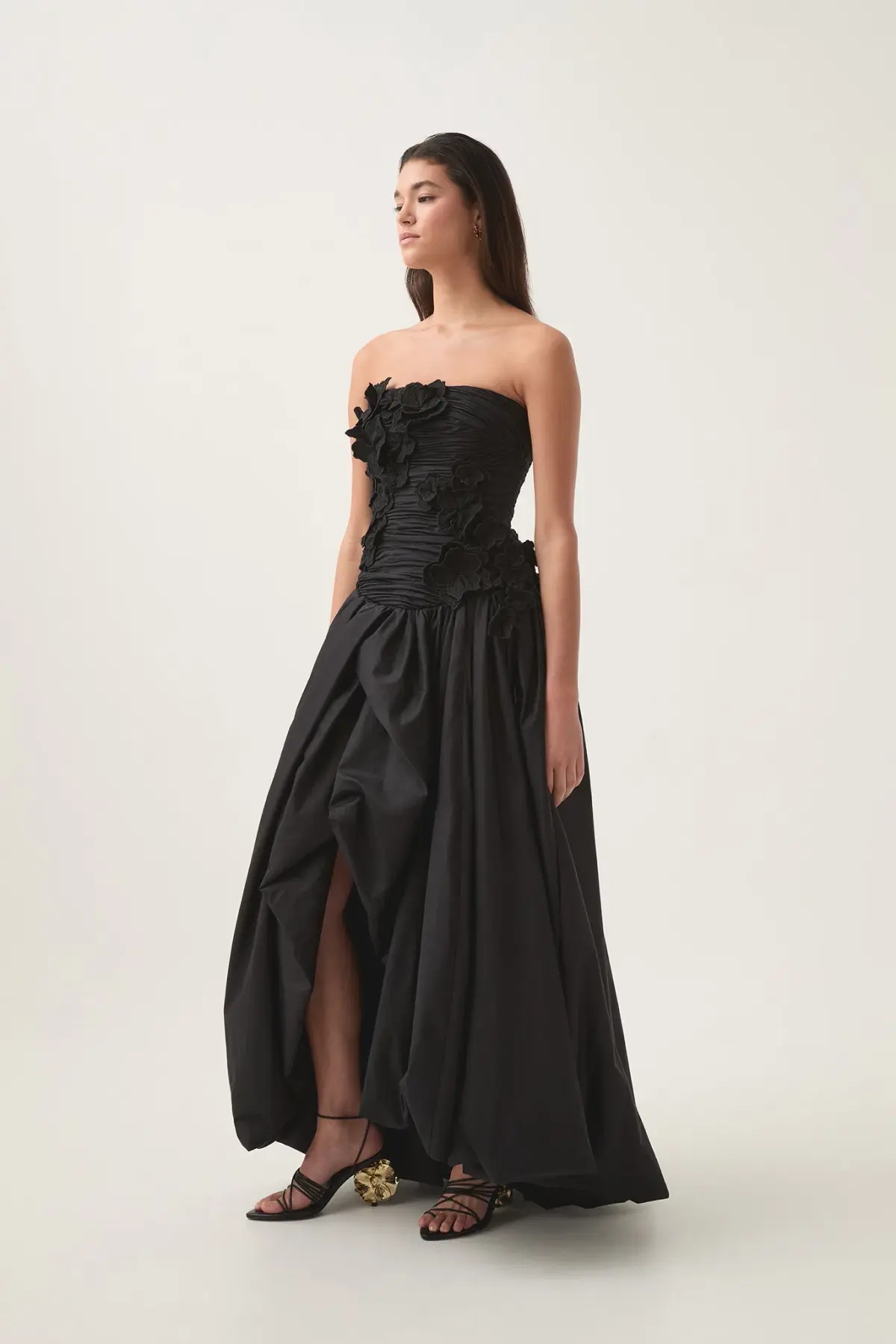 Aje Splendour Flower Gown in Black Size 10 - Image 2