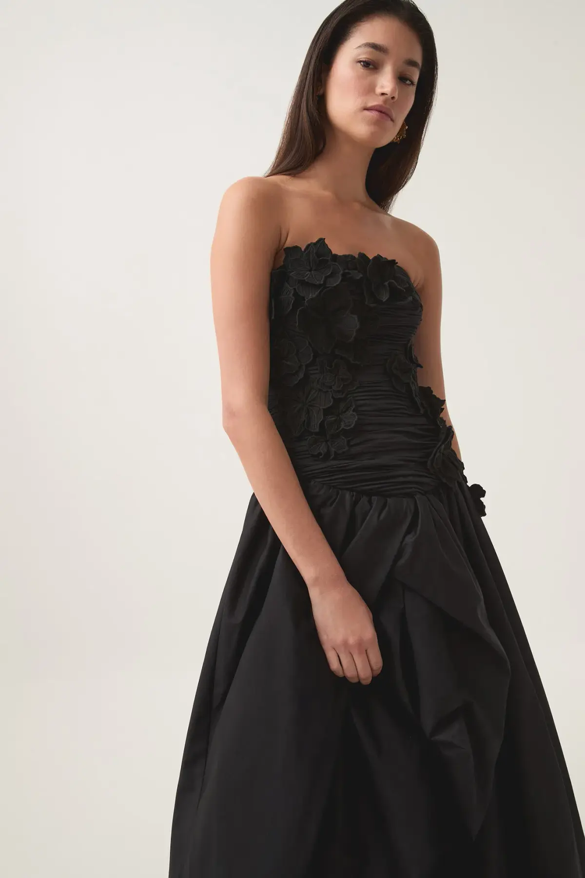 Aje Splendour Flower Gown in Black Size 10 - Image 5