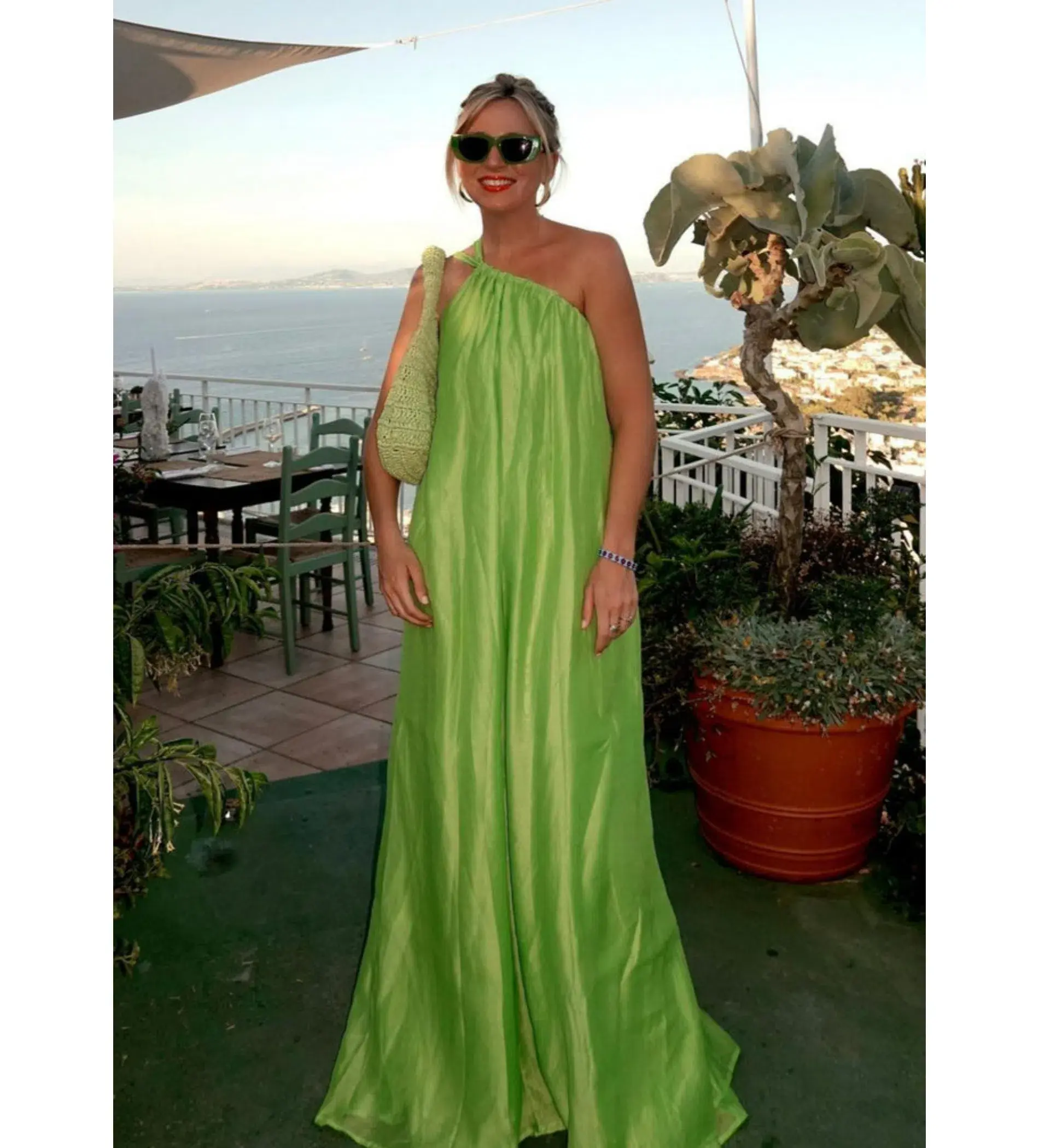 Tojha Lola Maxi Dress Lime Size AU 8 - Image 5