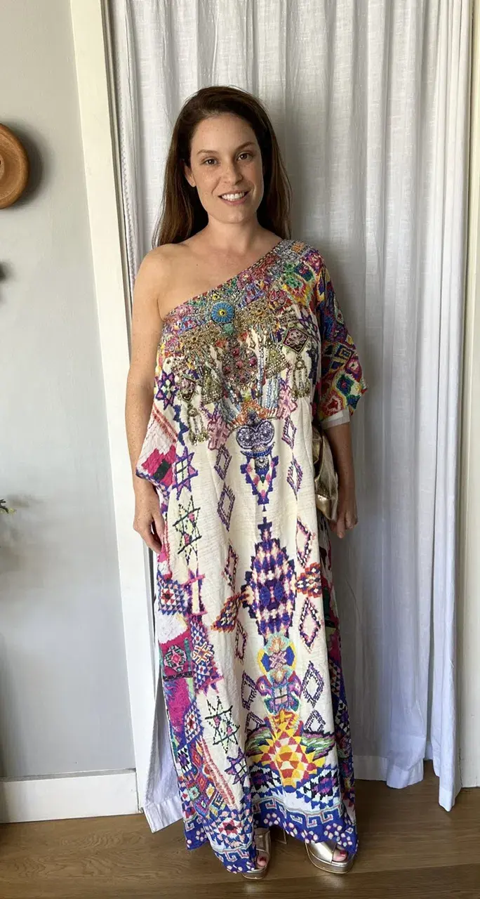 Camilla Mother Knows Best Round Neck Kaftan One Size - Image 4