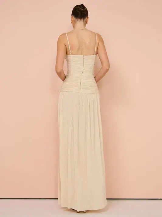 Manning Cartell Double Time Pleat Dress In Nougat Size 8 - Image 2