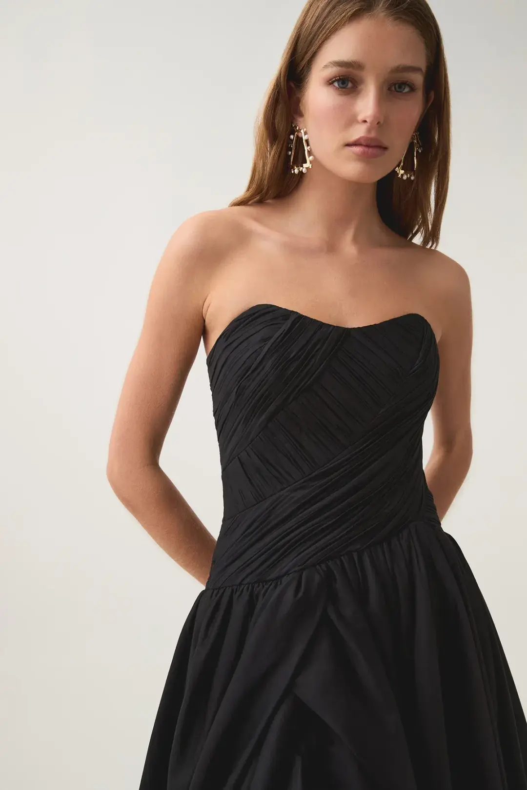 Aje Spatial Maxi Dress Black Size 6 for rent on The Volte - main image