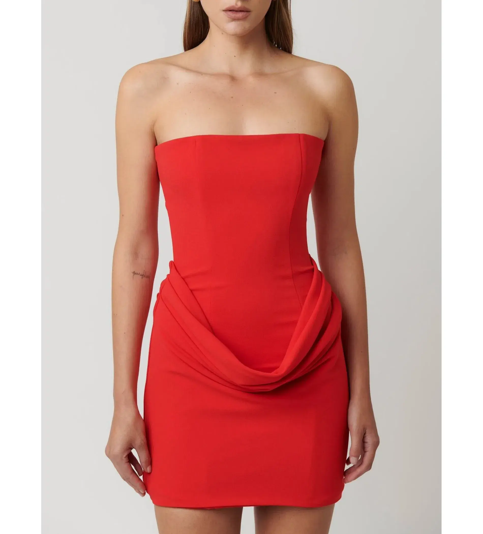Effie Kats Womens Merci Mini Dress Cherry Red Size XS / AU 6 - Image 2