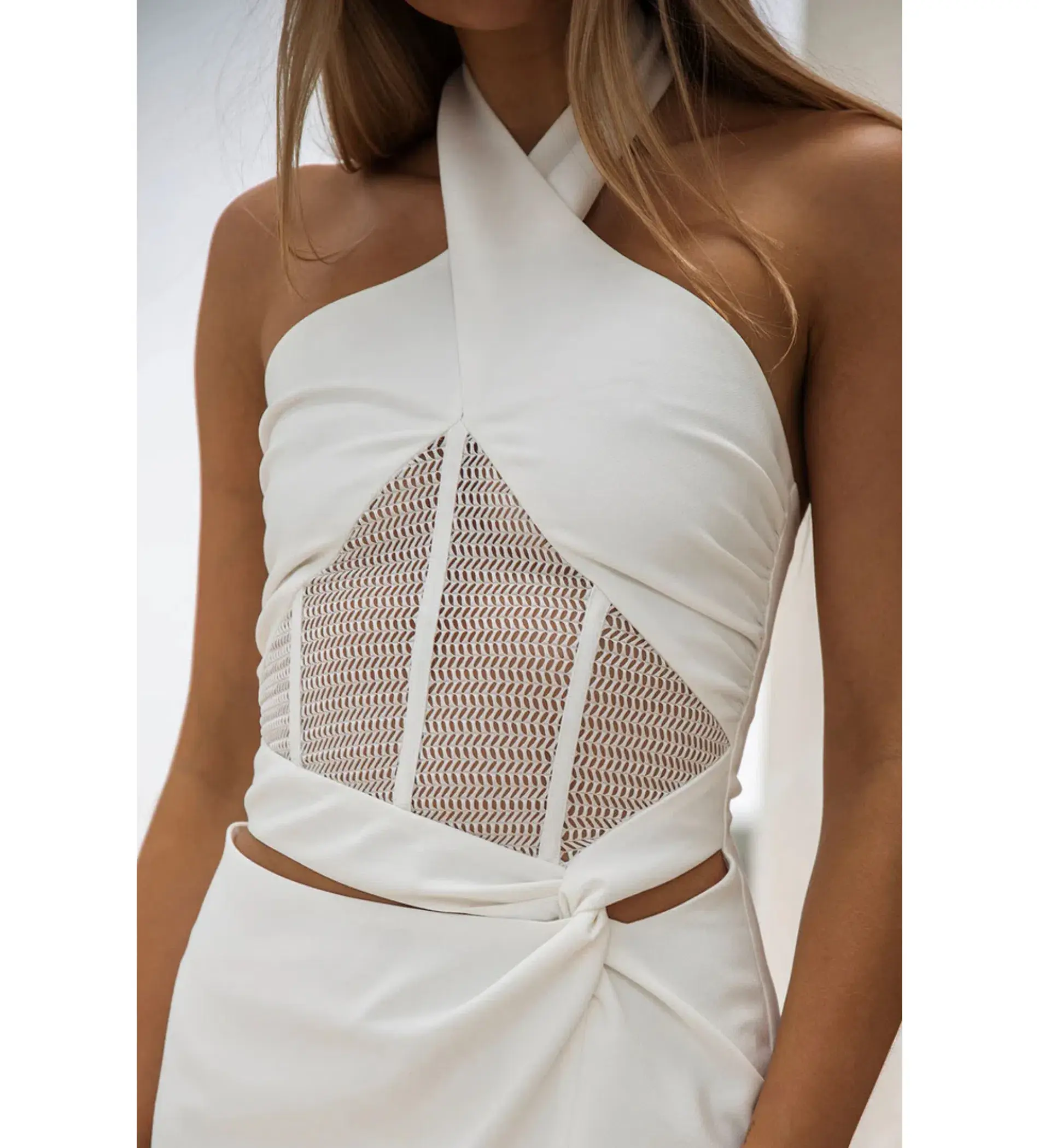 Sabo Skirt Amaris Halter Dress White Size L / AU 12 - Image 3