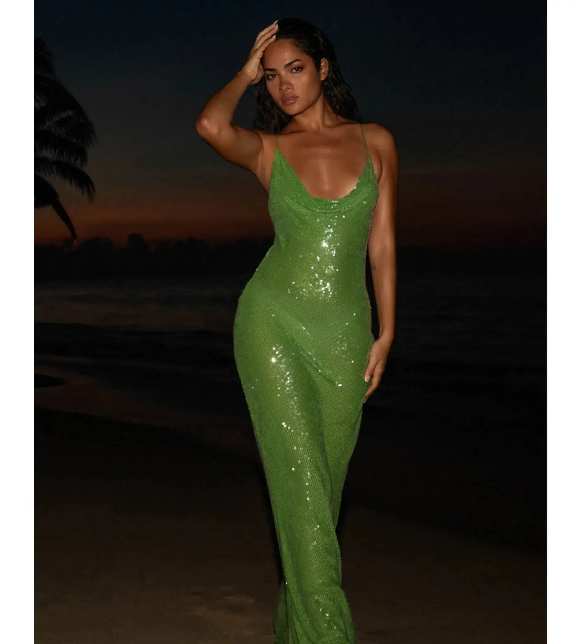 Rat & Boa Gaia Dress Green Size AU 8 - Image 3