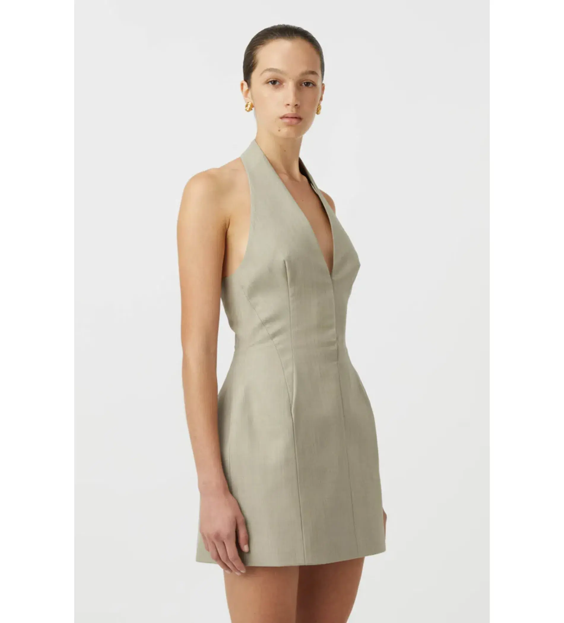 Camilla and Marc Pompidou Dress in Olive Marle Size AU 10 - Image 2