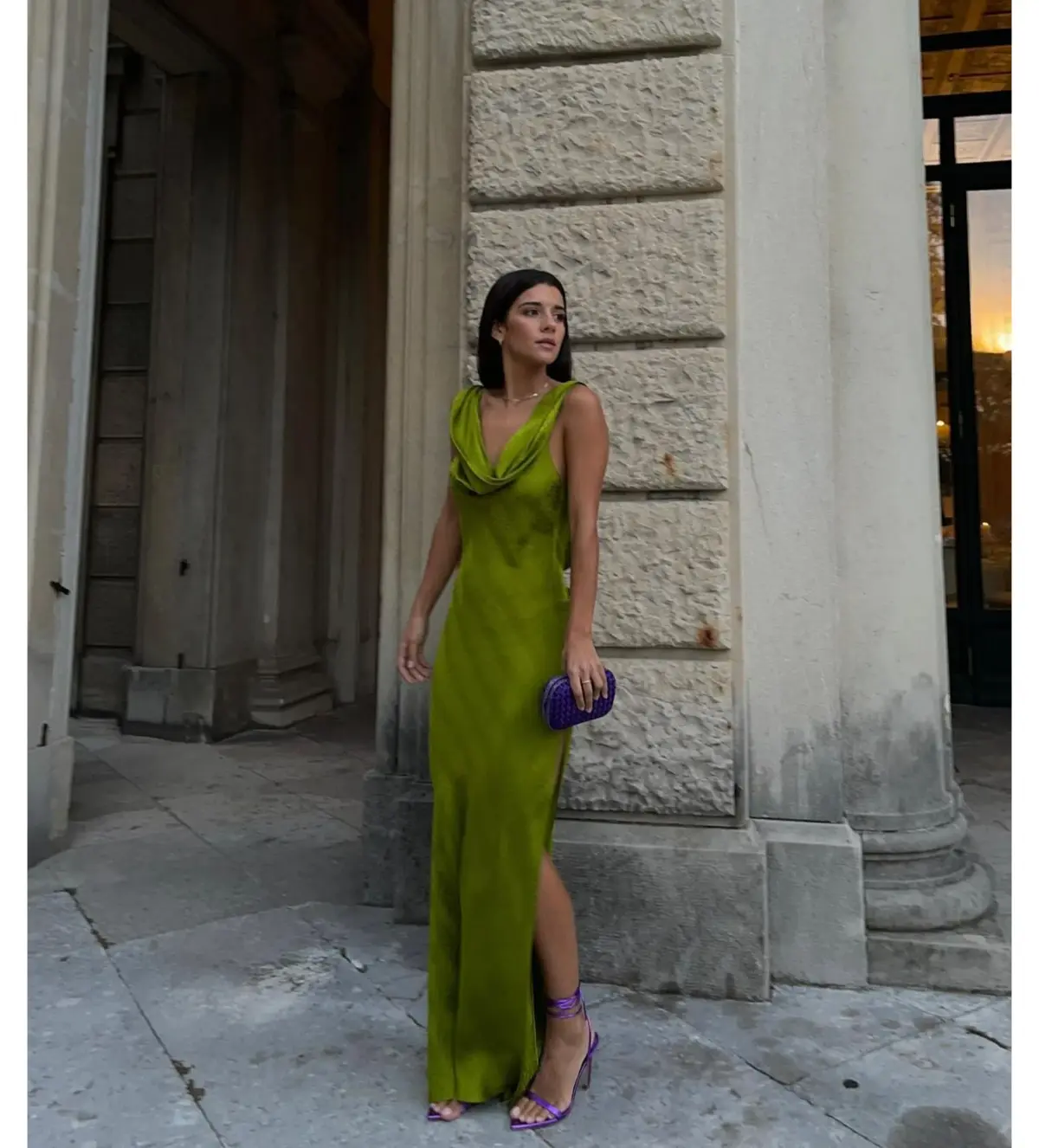Rat and Boa Navarro Dress Lime Size M / AU 10 - Image 1