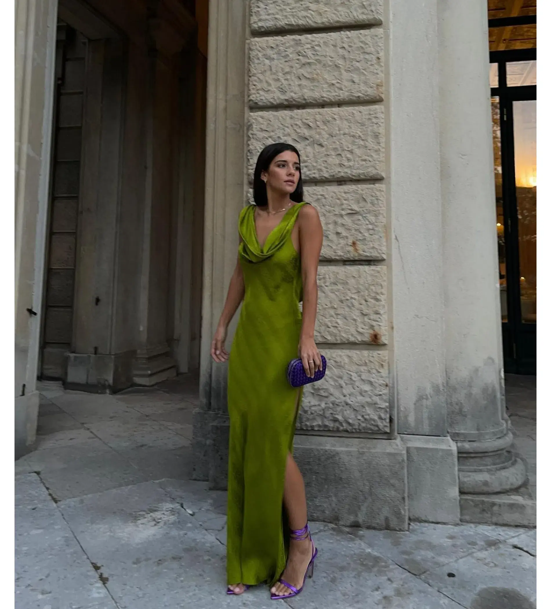 Rat and Boa Navarro Dress Lime Size M / AU 10 - Image 1