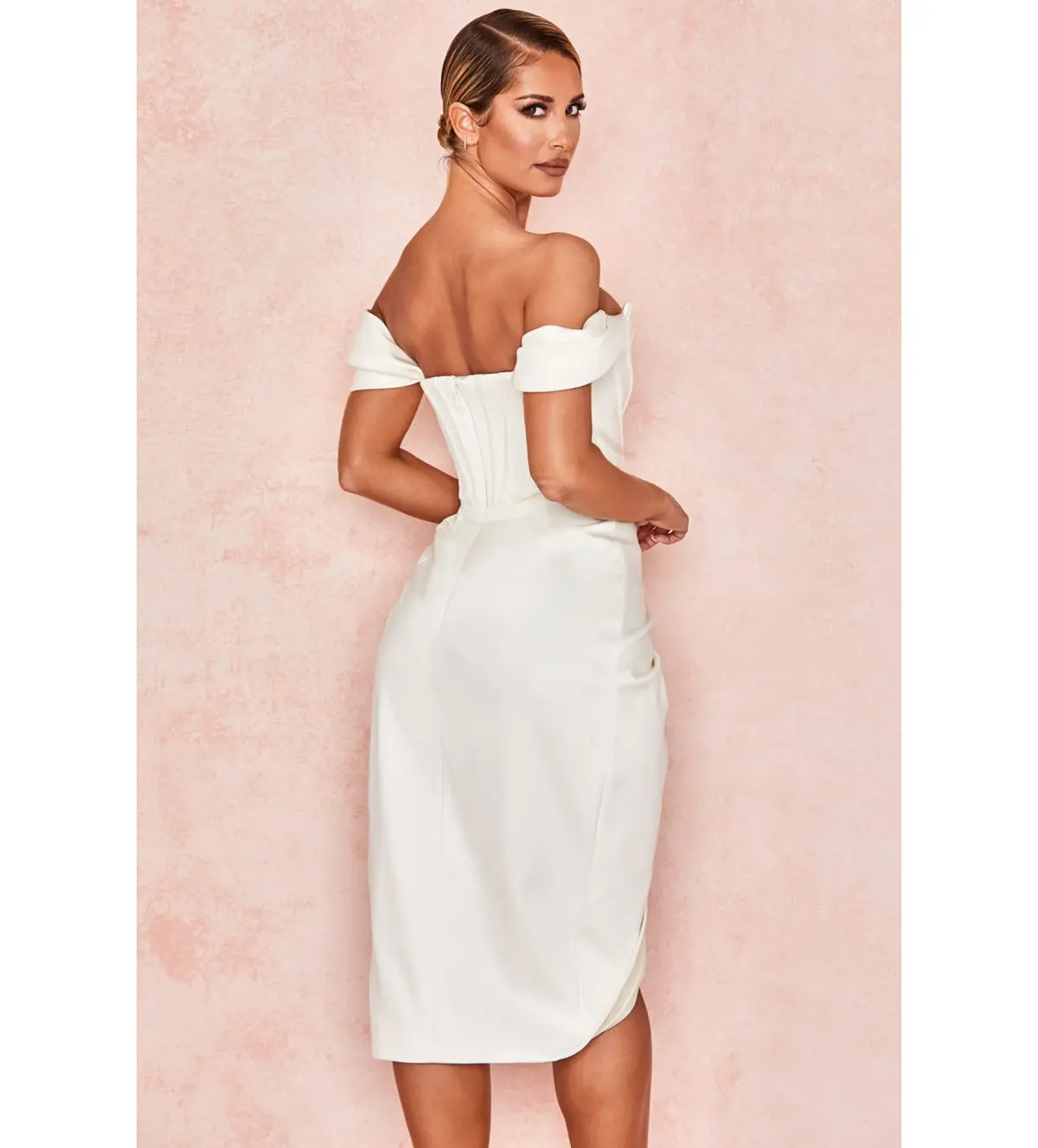 House of CB Loretta Dress in Ivory Size XS / AU 6 - Image 3