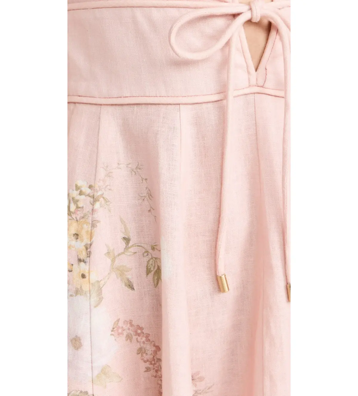Zimmermann Waverly Plunge Midi Dress Pink Floral Size 1 / AU 10 - Image 4