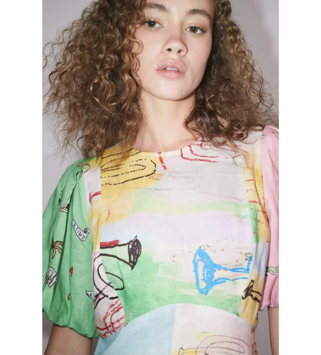 Alemais Jet Midi Dress Multi Size AU 12 for rent on The Volte - main image