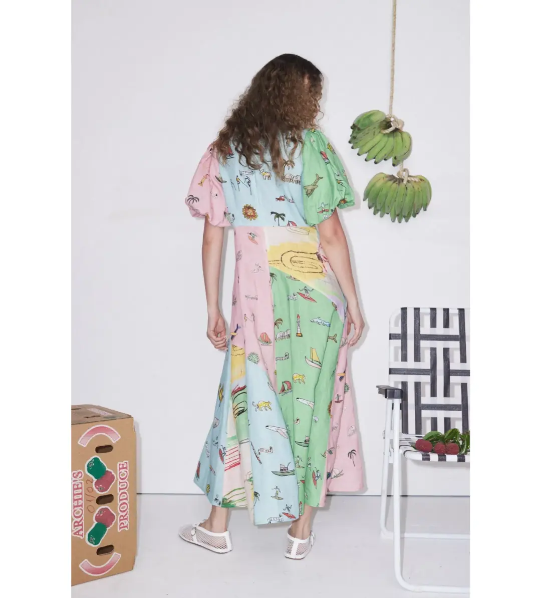 Alemais Jet Midi Dress Multi Size AU 12 for rent on The Volte - main image