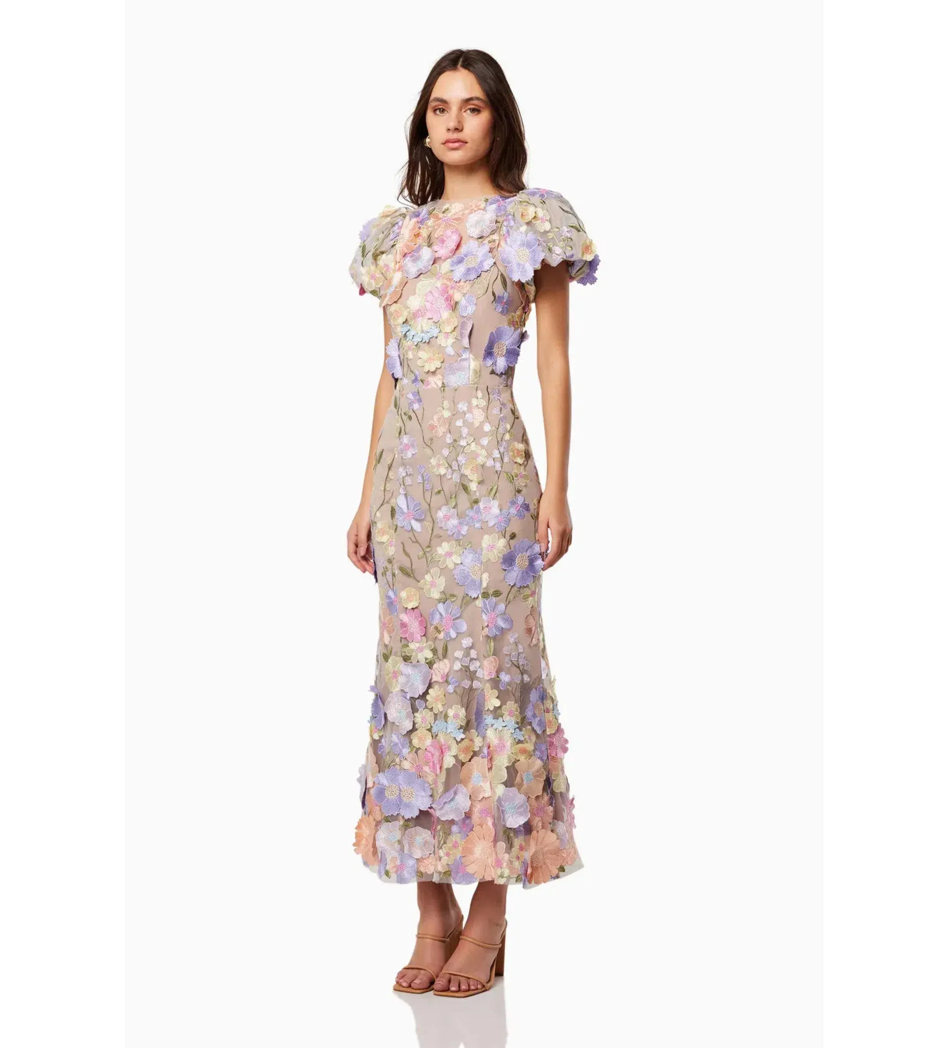 Elliatt Astraea 3D Lace Maxi Dress in Purple Size M / AU 10 - Image 3