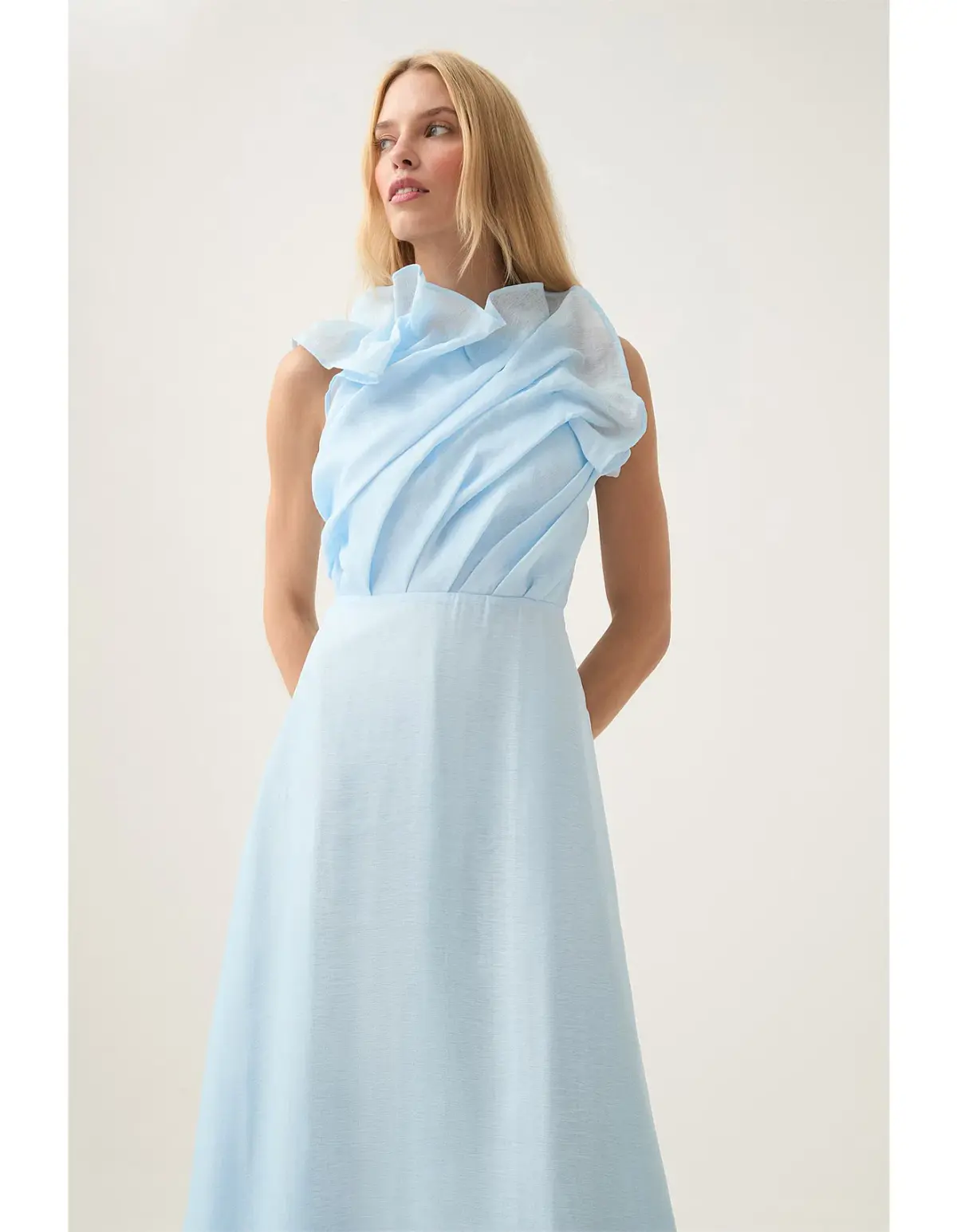 Aje Genesis Midi Dress Sea Breeze Size AU 8 - Image 4