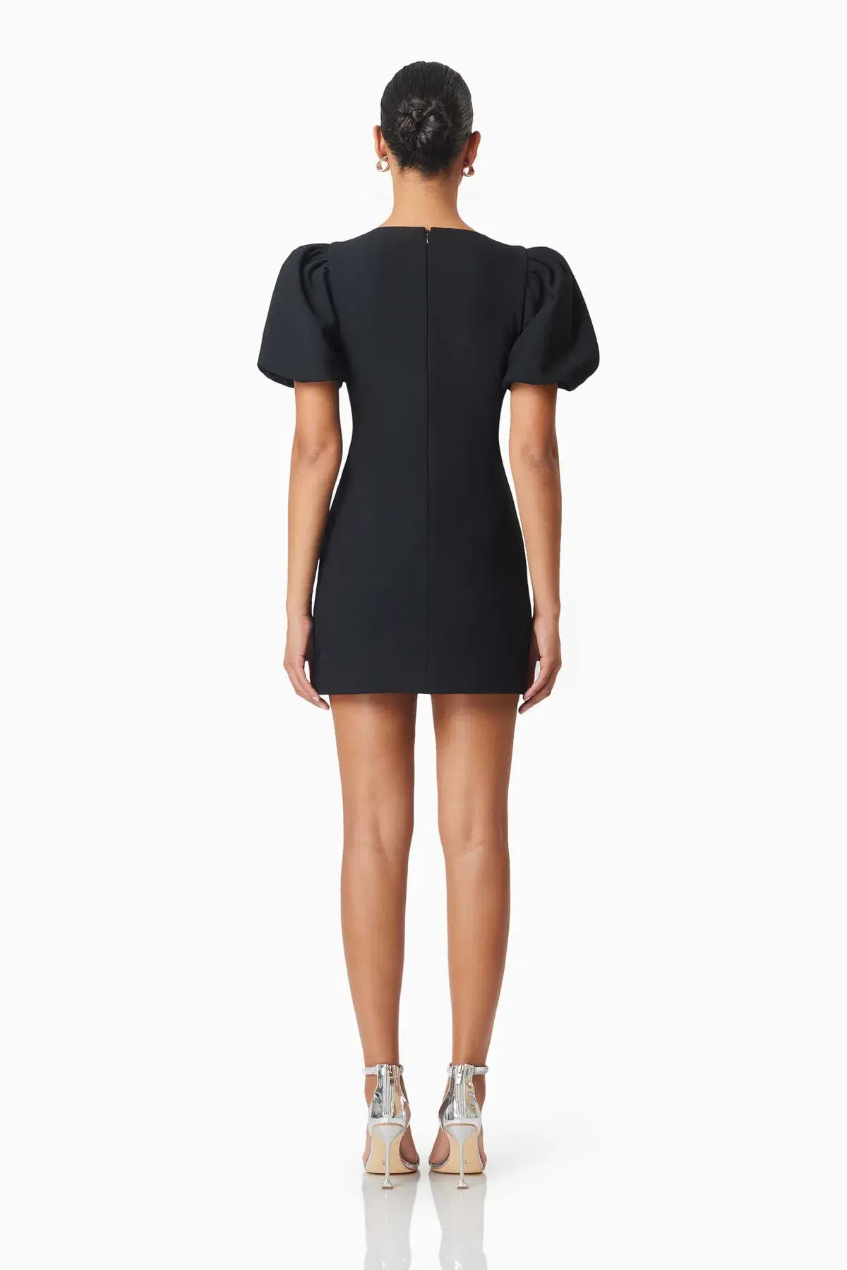 Elliatt Delia Diamante Mini Dress in Black Size 10 - Image 3