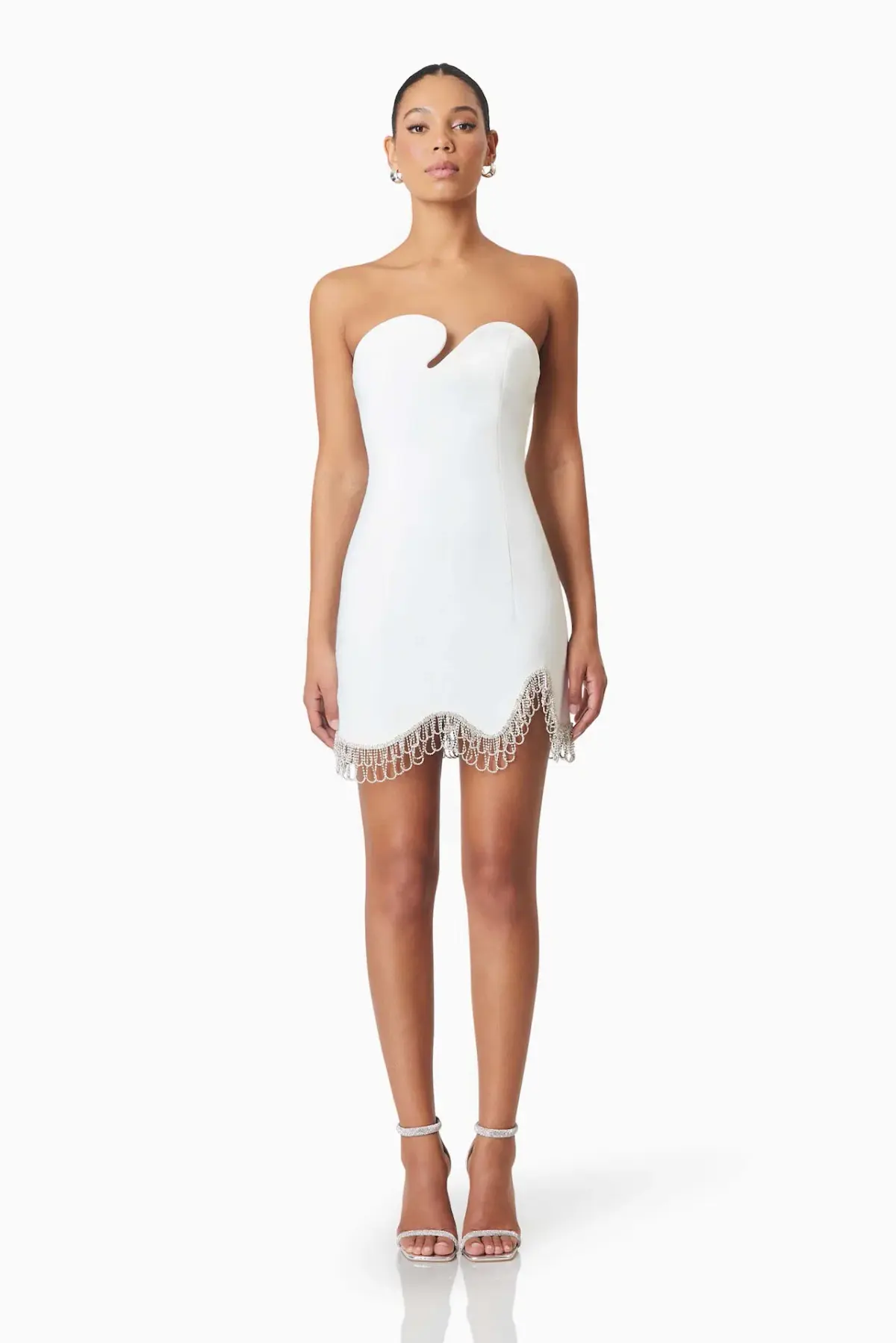 Elliatt Delia Party Mini Dress in White Size 8 - Image 1